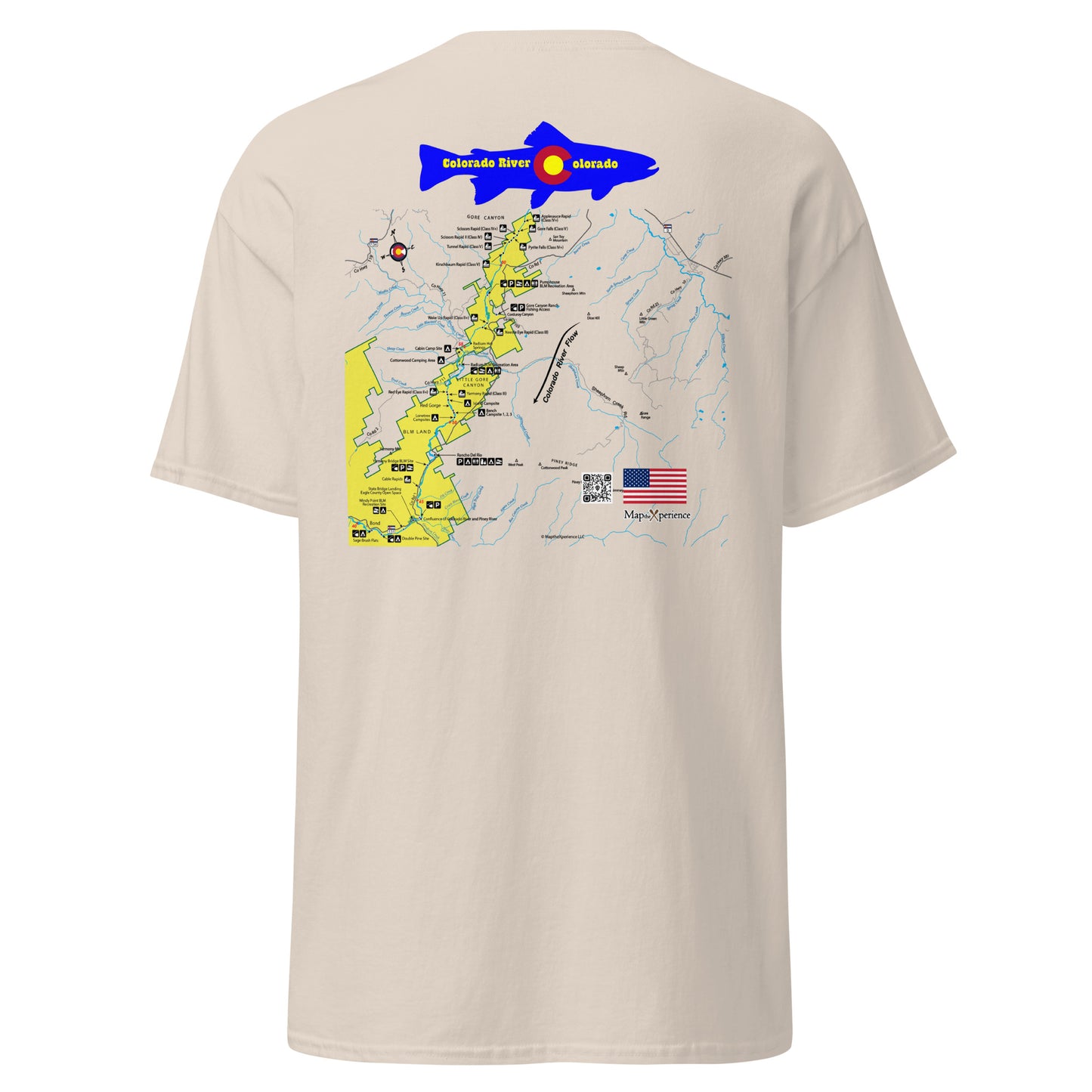 Colorado River, Colorado  (Upper Section) Performance Short Sleeve T Shirt