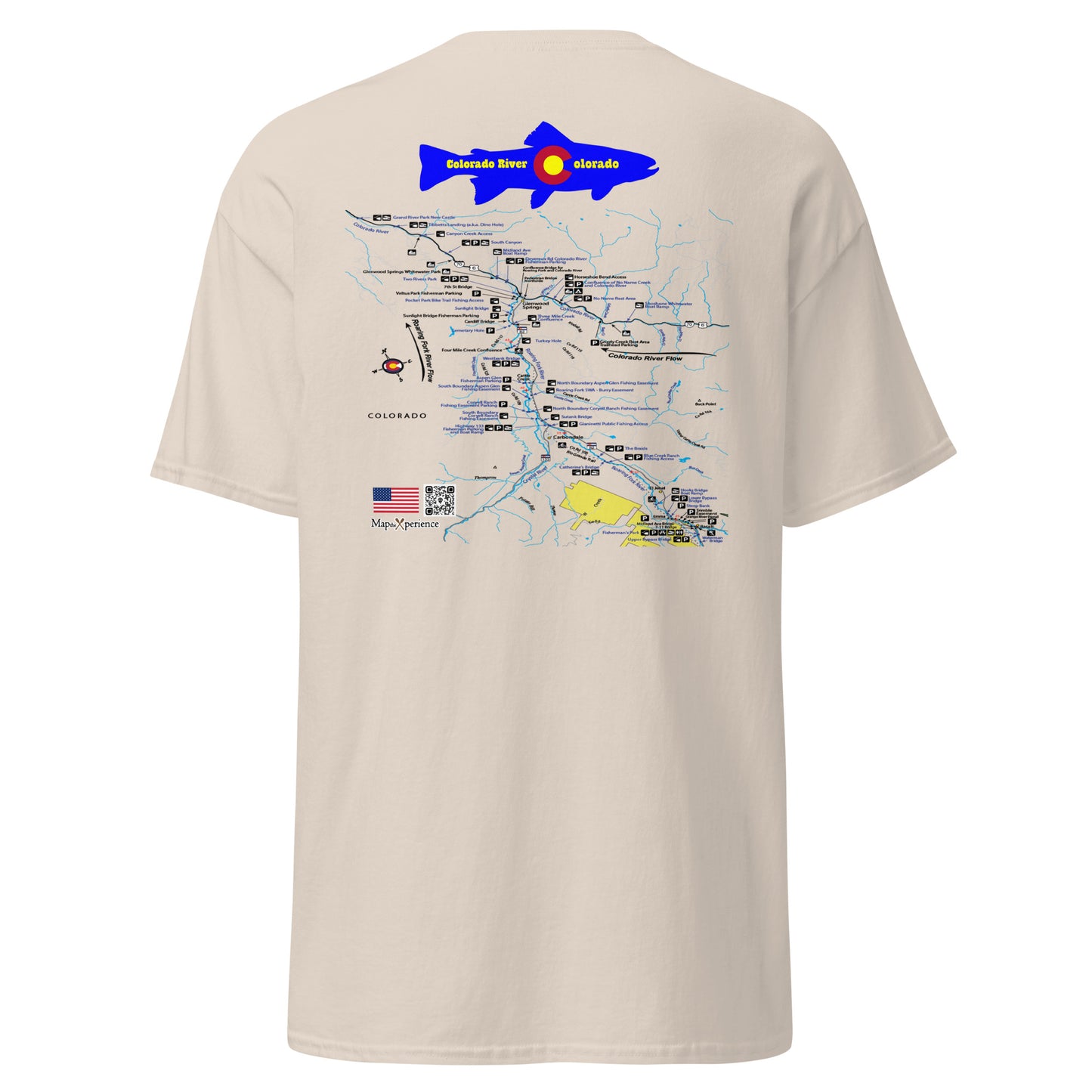 Colorado River, Colorado  (Glenwood Springs) Performance Short Sleeve T Shirt