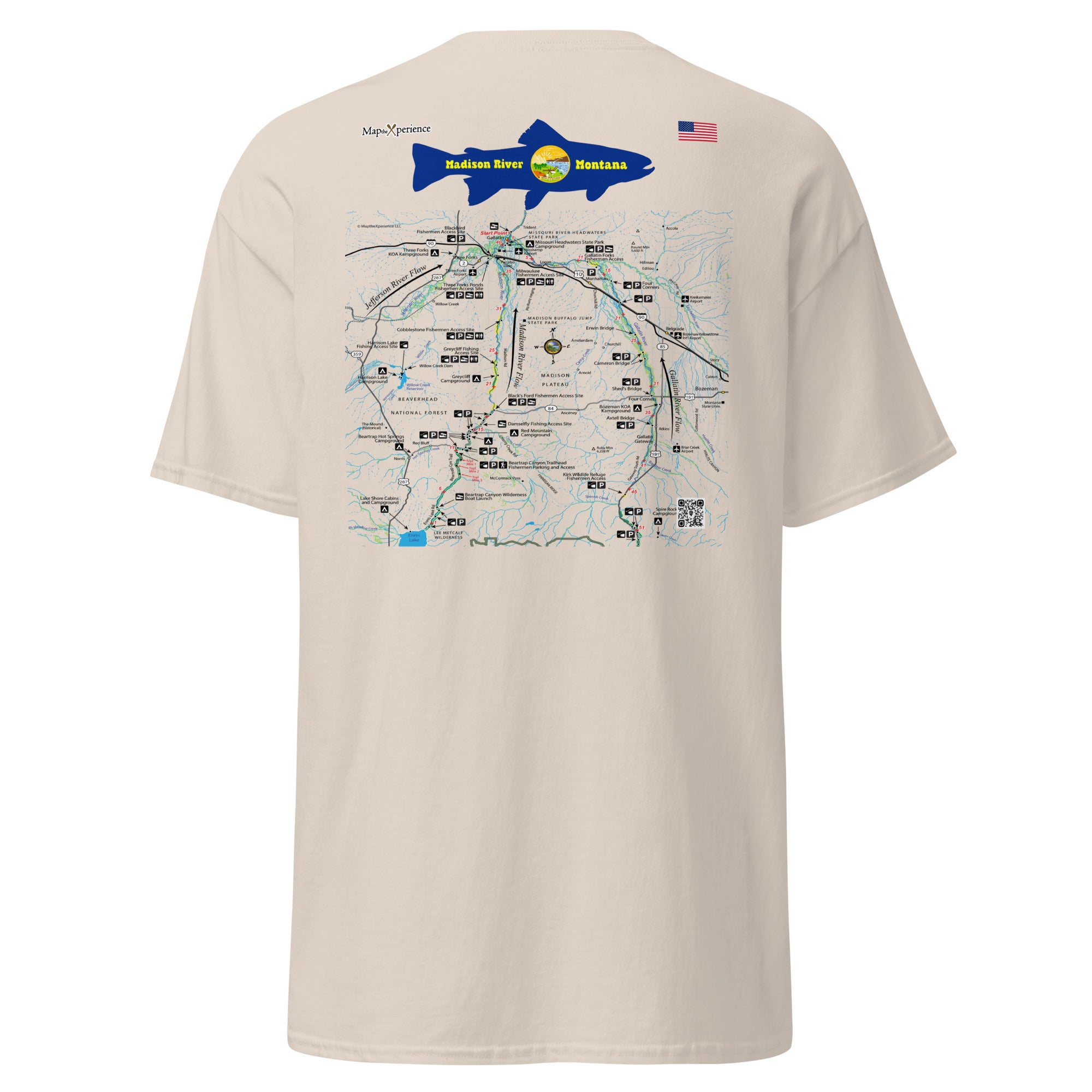 Madison River, Montana (Lower Section) Performance Short Sleeve T Shirt