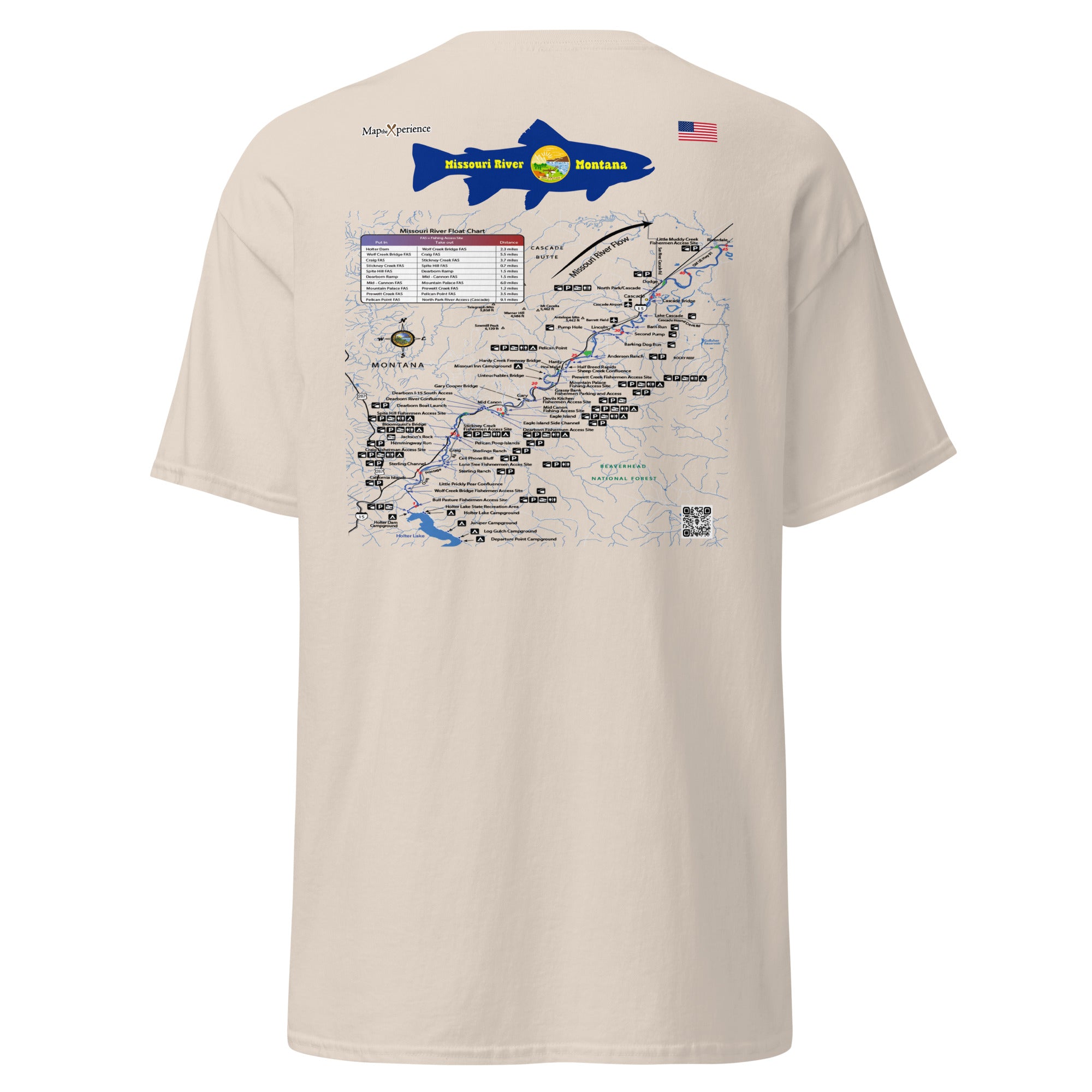 Missouri River, Montana (Upper Section) Performance Short Sleeve T Shirt