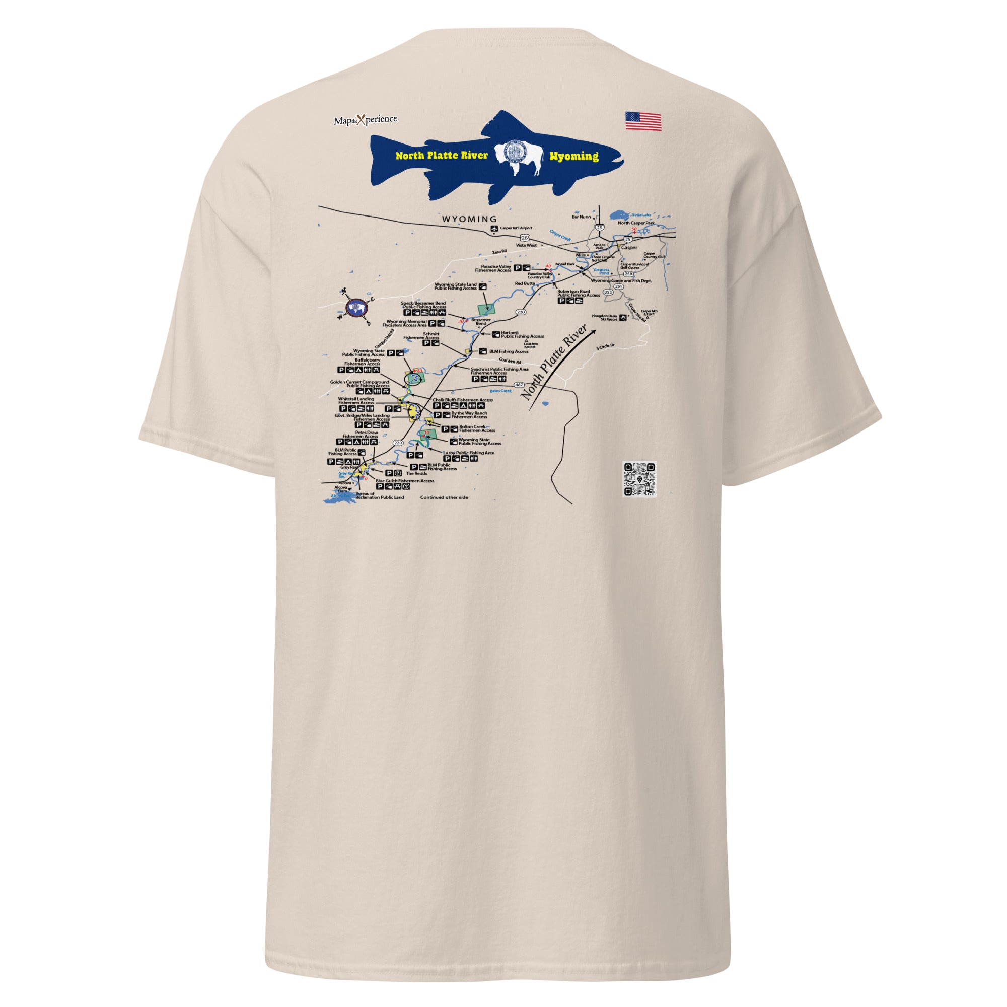 North Platte River, Wyoming (Lower Section) Performance Short Sleeve T Shirt