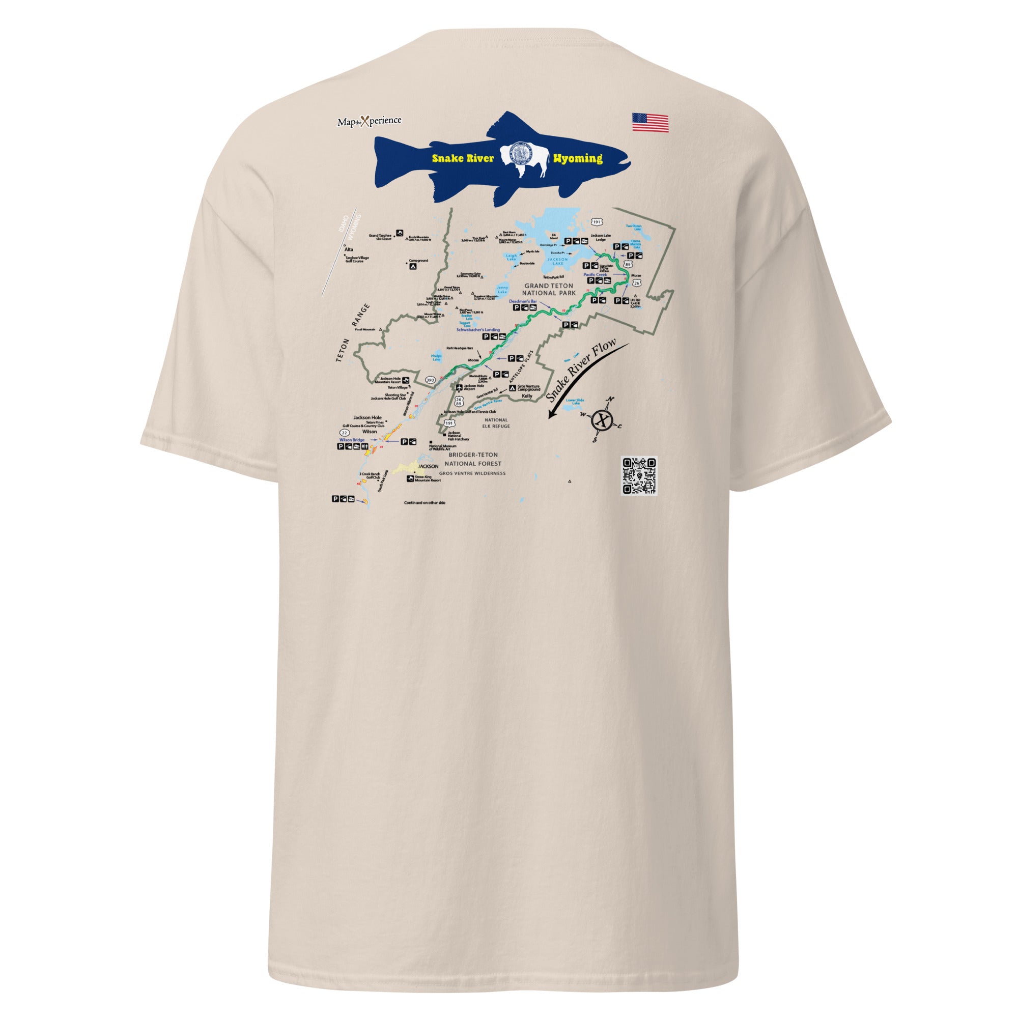 Snake River, Wyoming (Upper Section) Performance Short Sleeve T Shirt