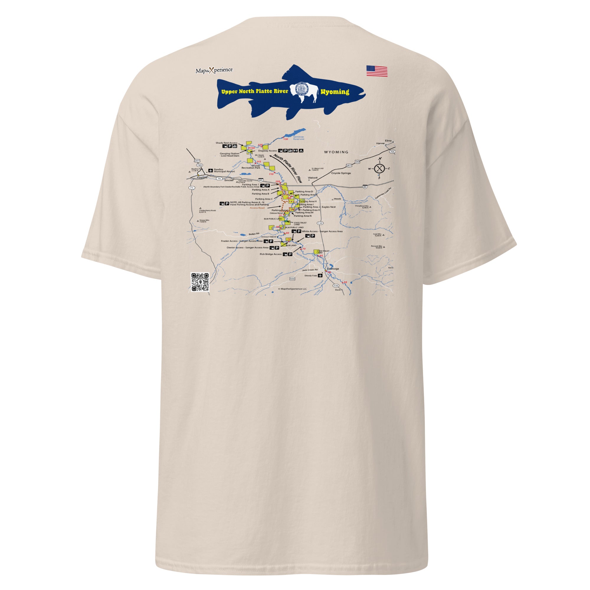 Upper North Platte River, Wyoming (Lower Section) Performance Short Sleeve T Shirt