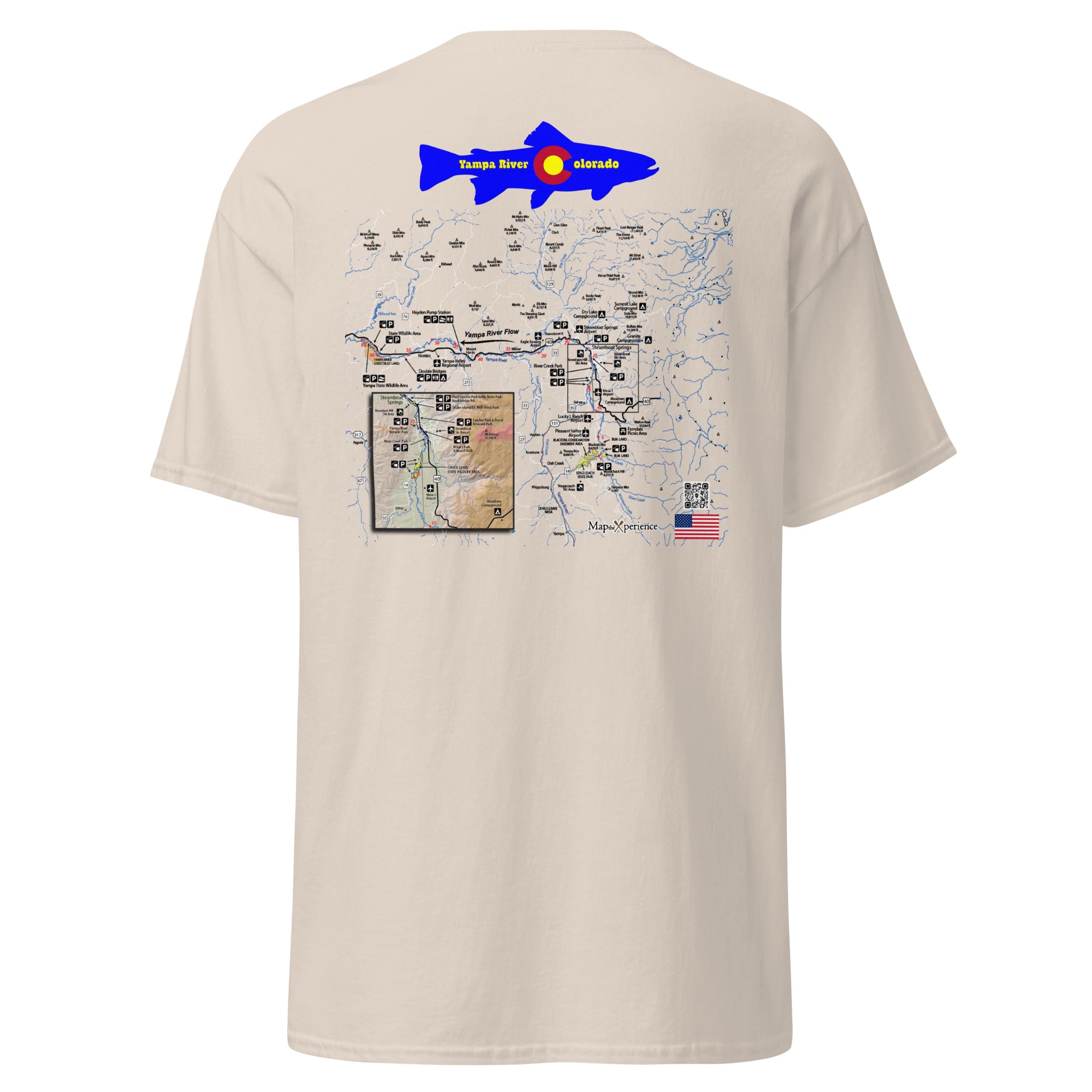 Yampa River, Colorado (Upper Section)  Performance Short Sleeve T Shirt