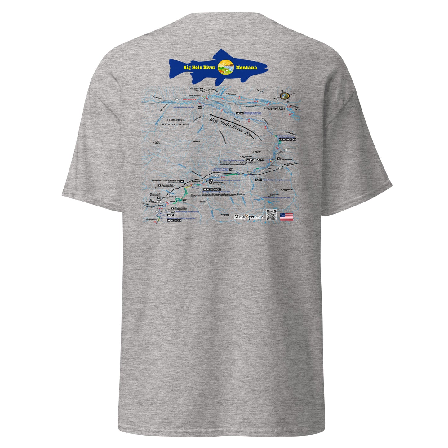 Big Hole River, Montana (Lower Section) Performance Short Sleeve T Shirt