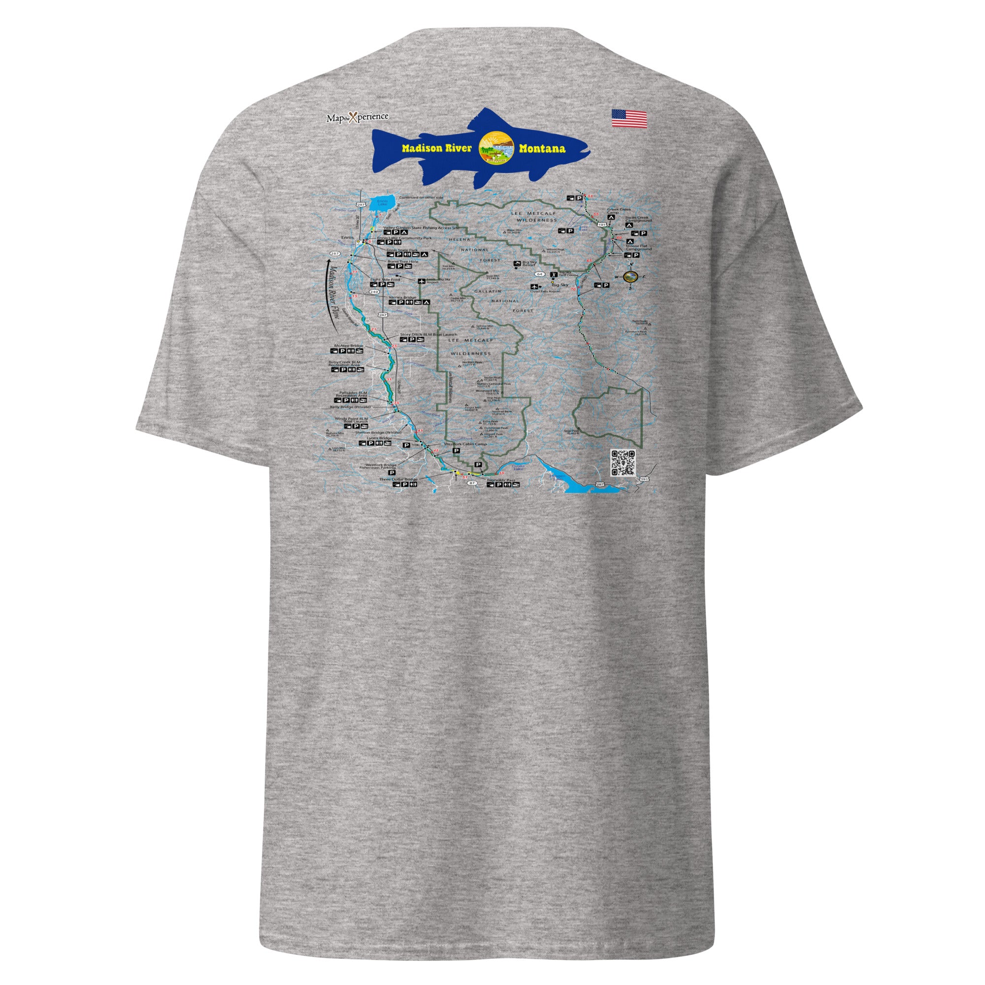 Madison River, Montana (Upper Section) Performance Short Sleeve T Shirt