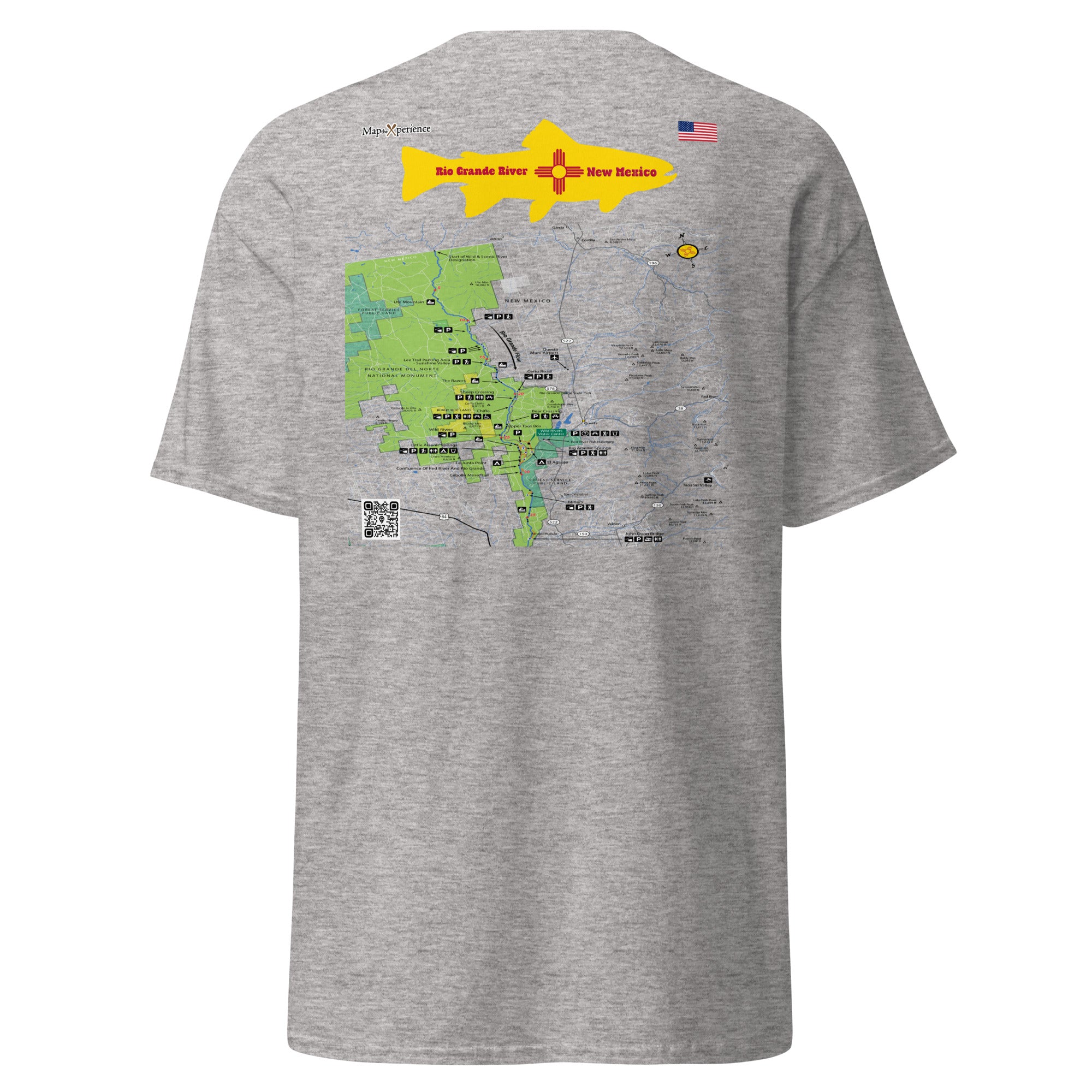 Rio Grande River, (Upper Section) New Mexico Performance Short Sleeve T Shirt