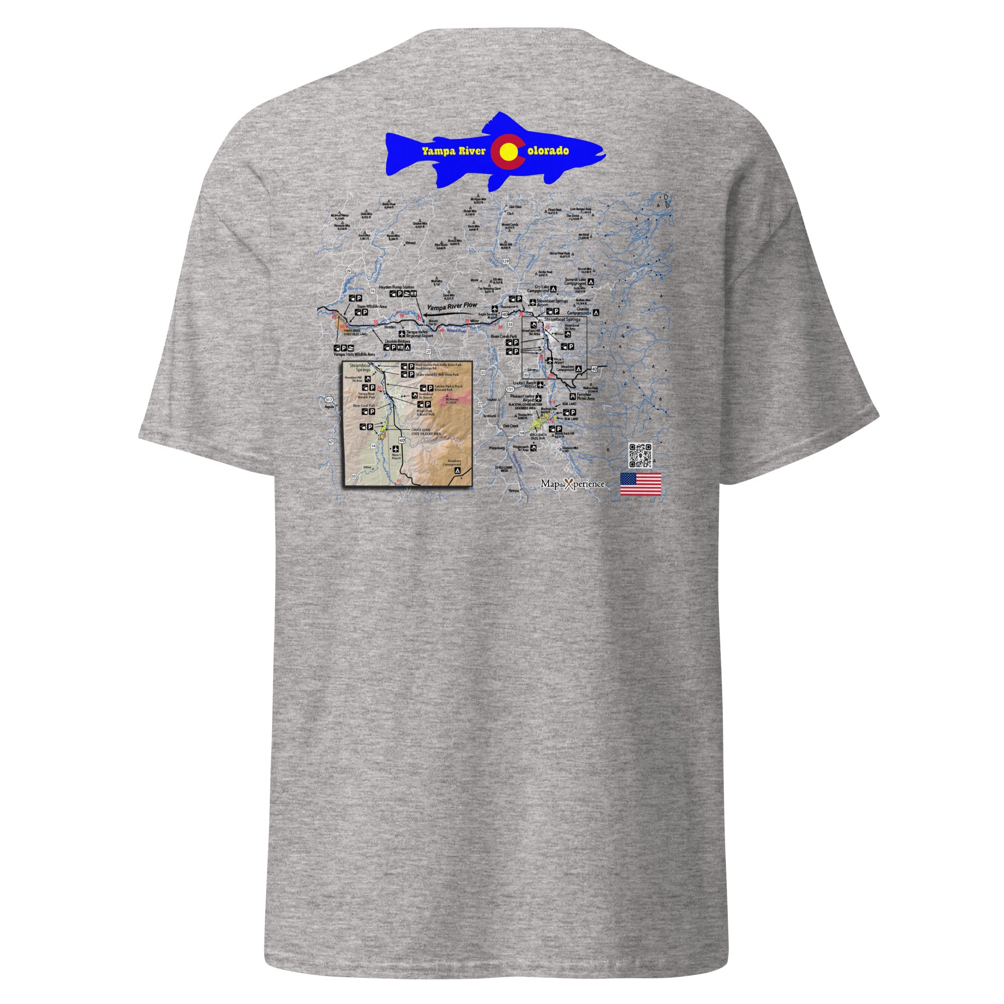 Yampa River, Colorado (Upper Section)  Performance Short Sleeve T Shirt