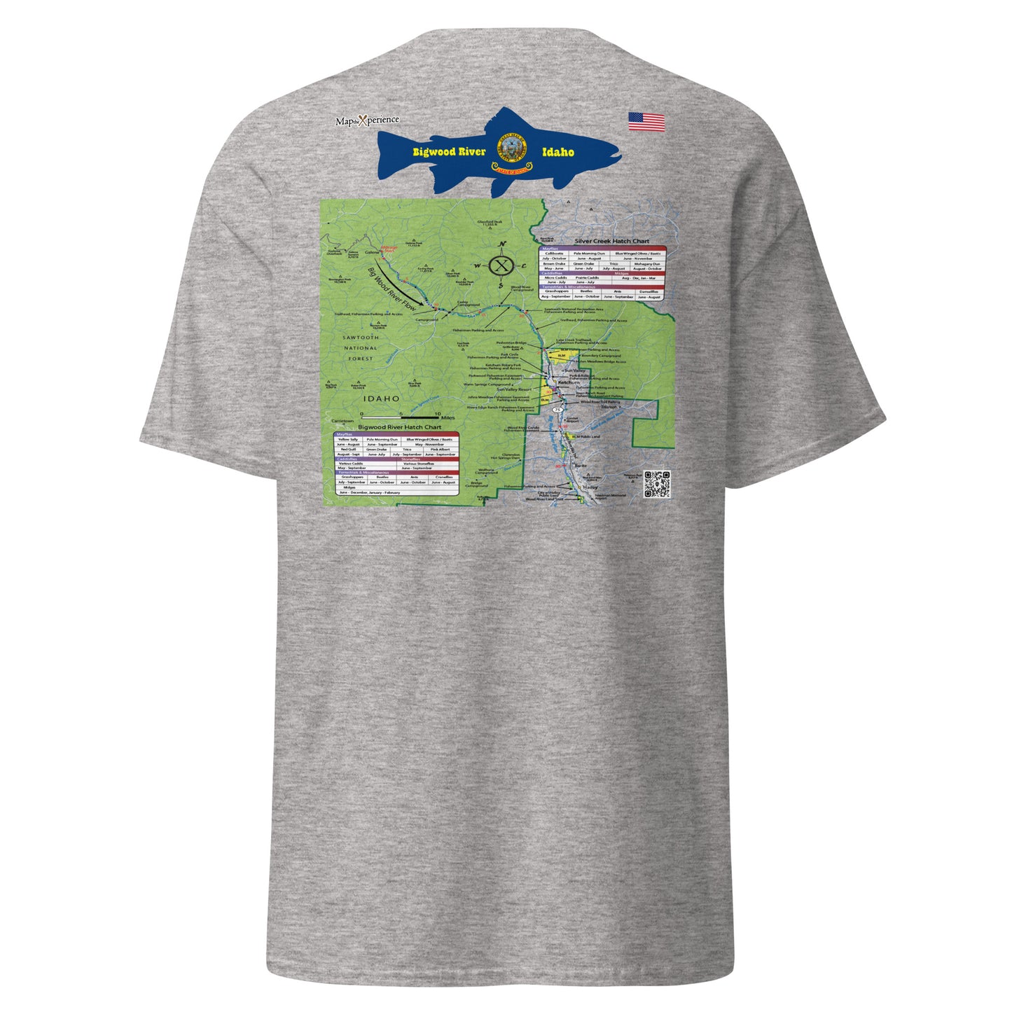 Bigwood River, Idaho (Upper Section)  Performance Short Sleeve T Shirt