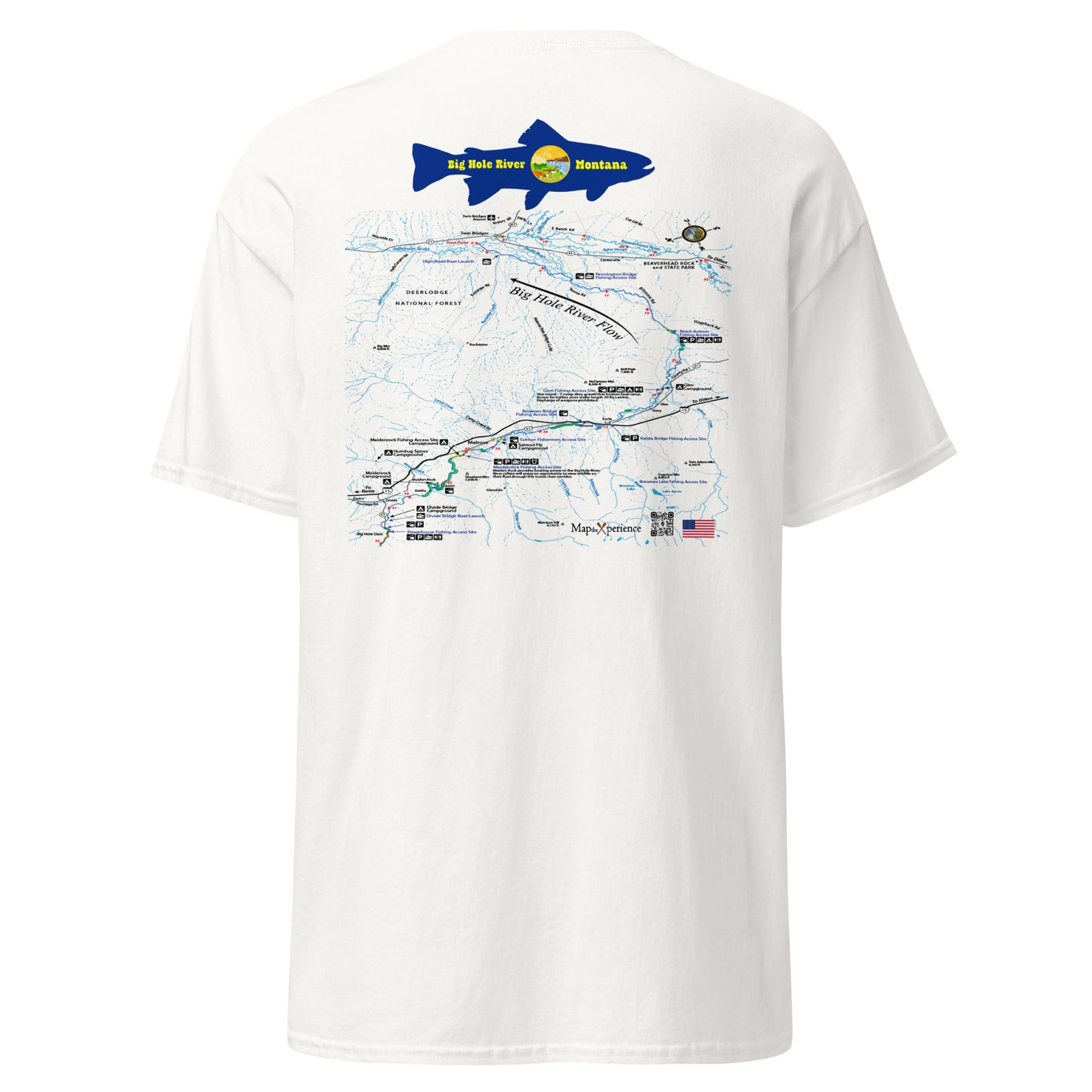 Big Hole River, Montana (Lower Section) Performance Short Sleeve T Shirt