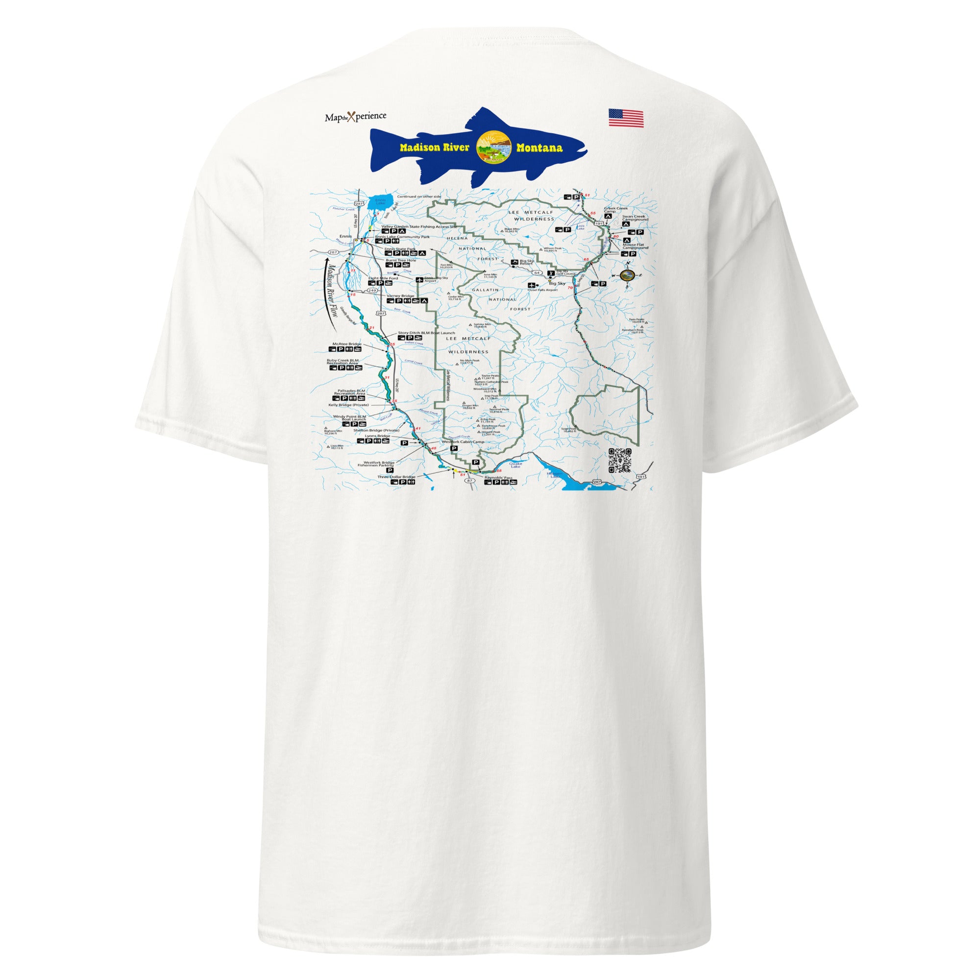 Madison River, Montana (Upper Section) Performance Short Sleeve T Shirt