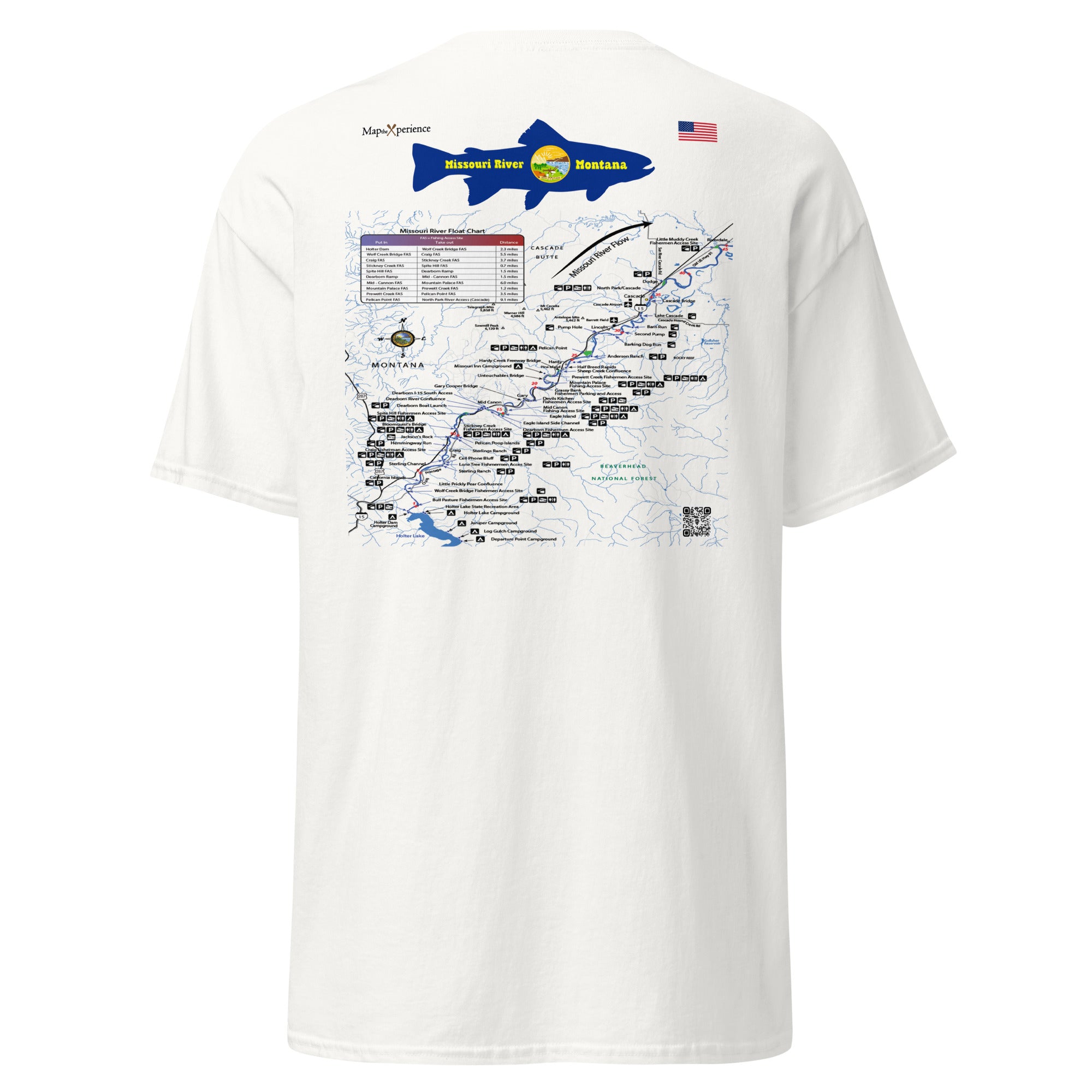 Missouri River, Montana (Upper Section) Performance Short Sleeve T Shirt