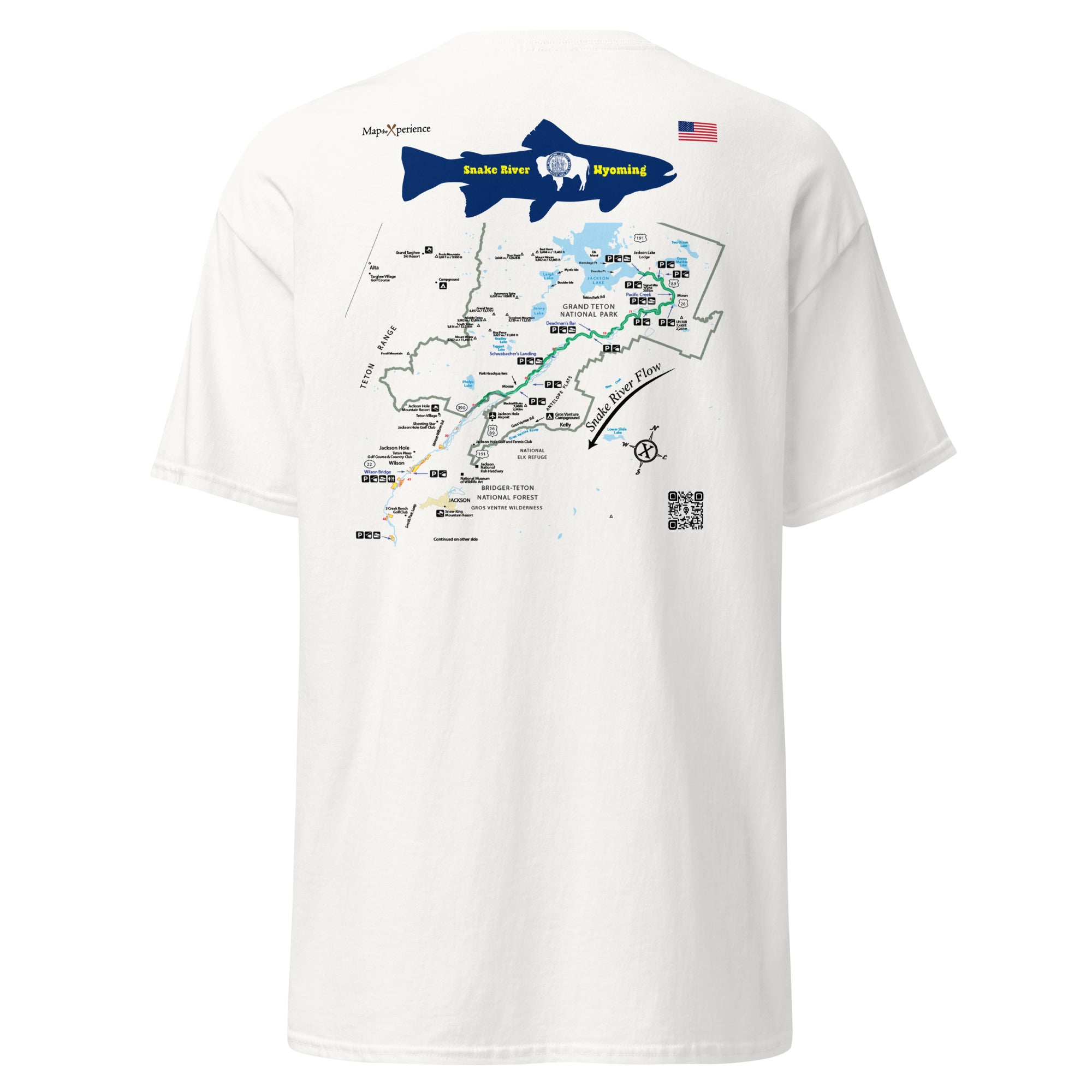 Snake River, Wyoming (Upper Section) Performance Short Sleeve T Shirt