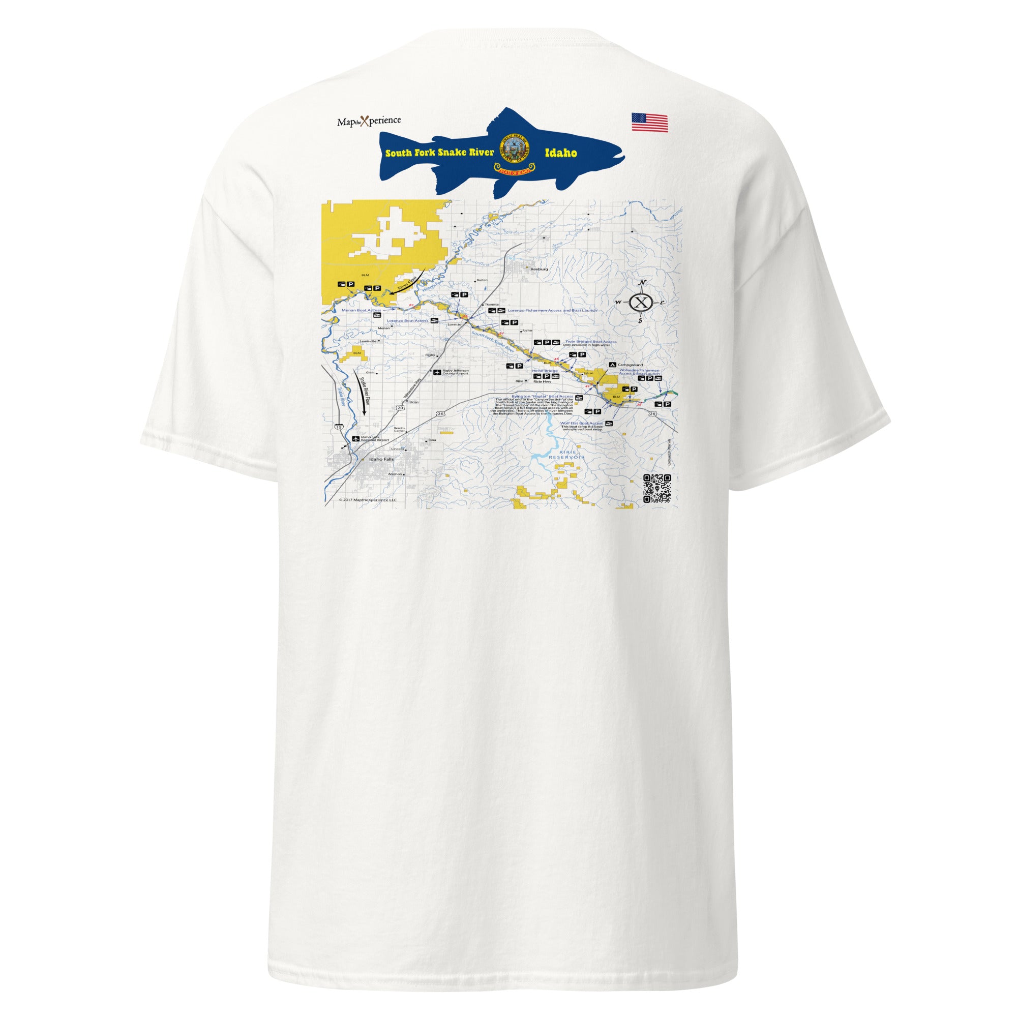 South Fork Snake River, Idaho (Lower Section) Performance Short Sleeve T Shirt