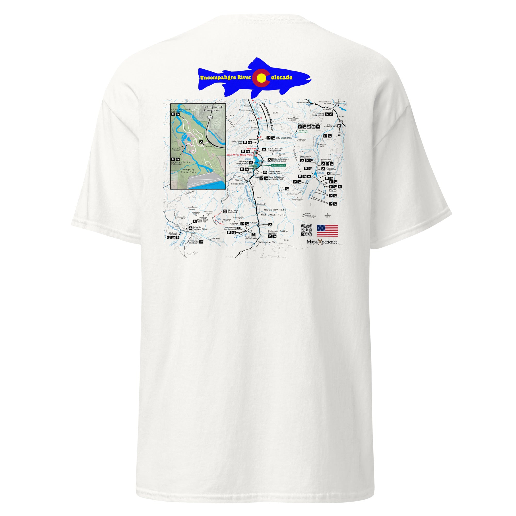 Uncompahgre River, Colorado (Upper Section)  Performance Short Sleeve T Shirt