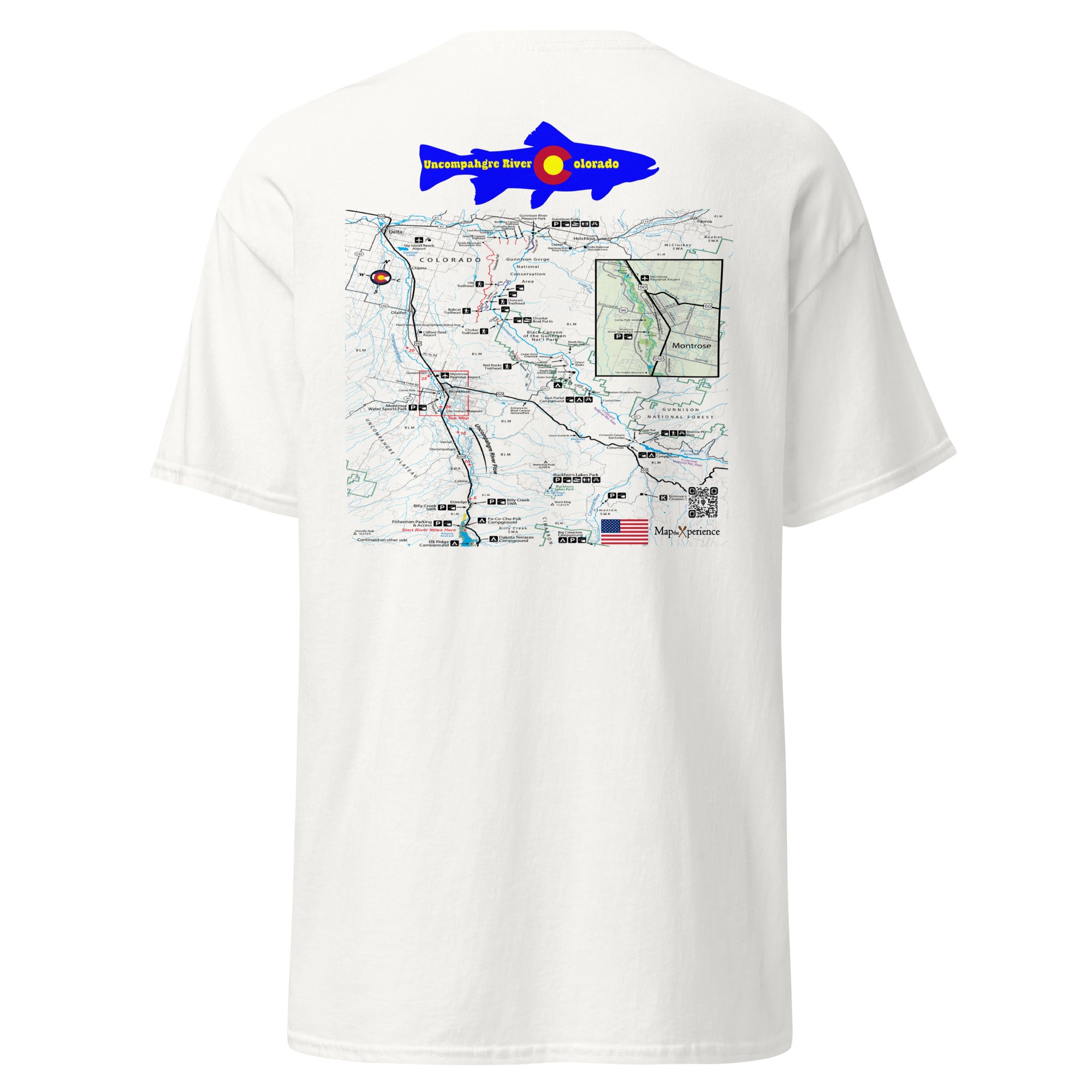 Uncompahgre River, Colorado (Lower Section)  Performance Short Sleeve T Shirt