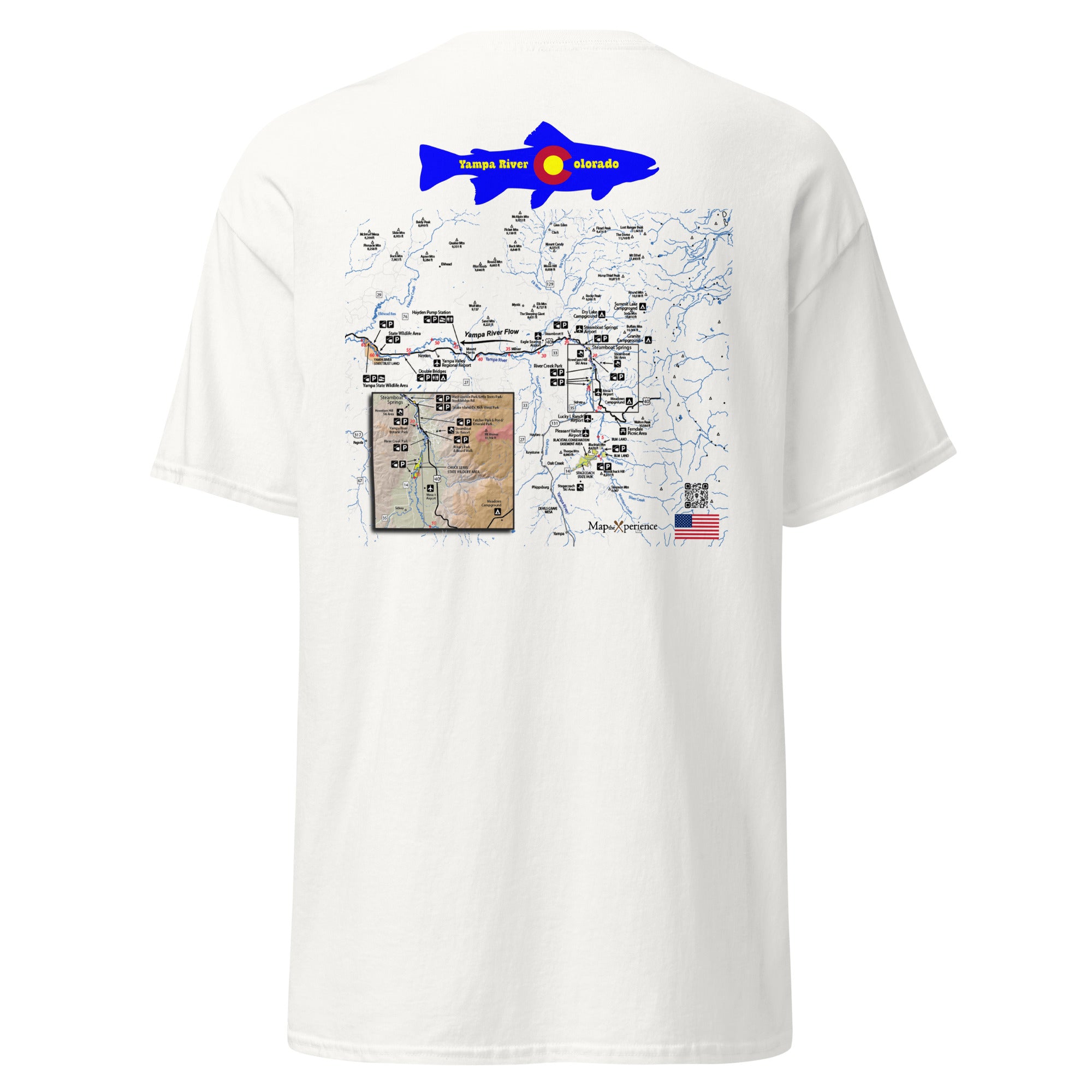 Yampa River, Colorado (Upper Section)  Performance Short Sleeve T Shirt