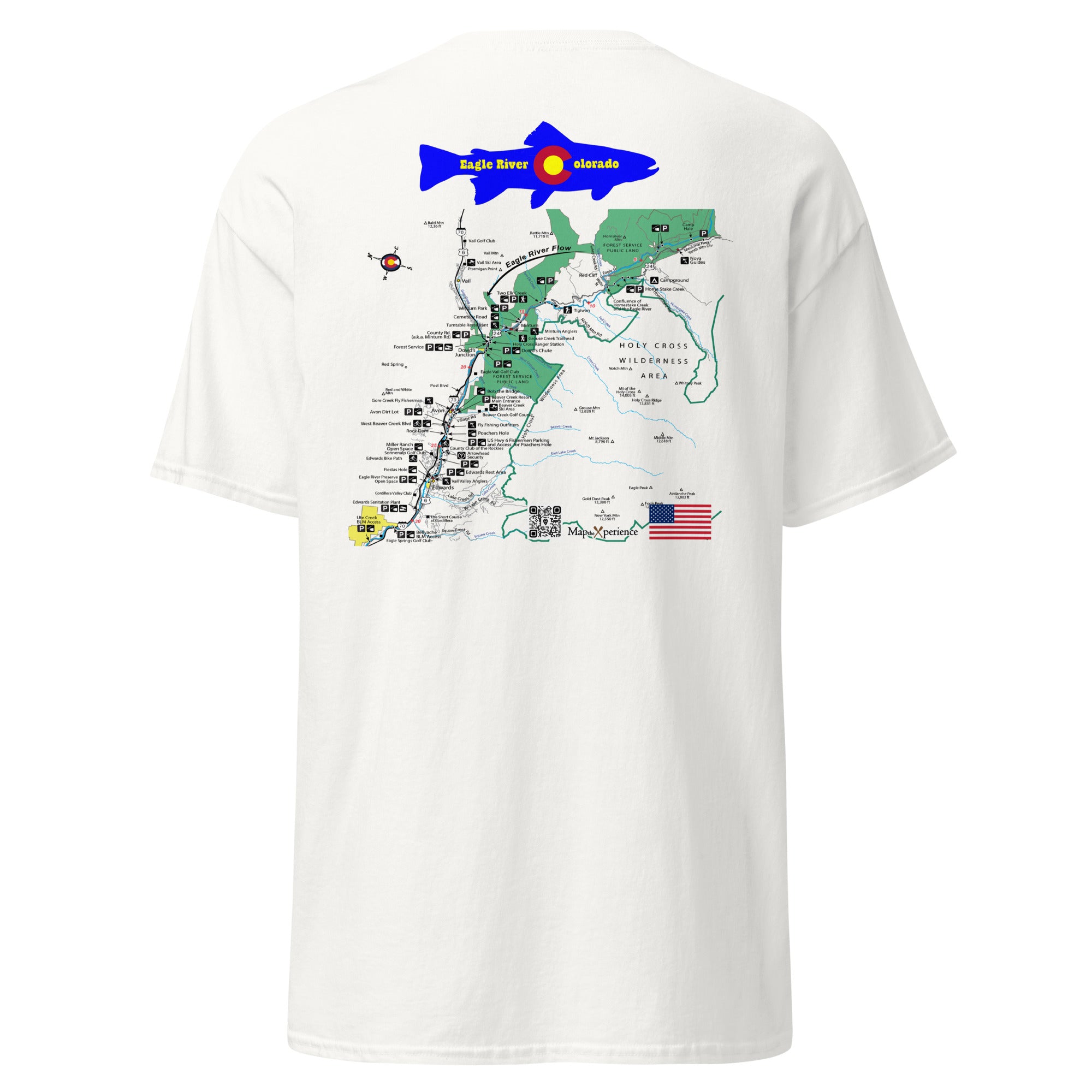 Eagle River, Colorado (Upper Section) Performance Short Sleeve T Shirt