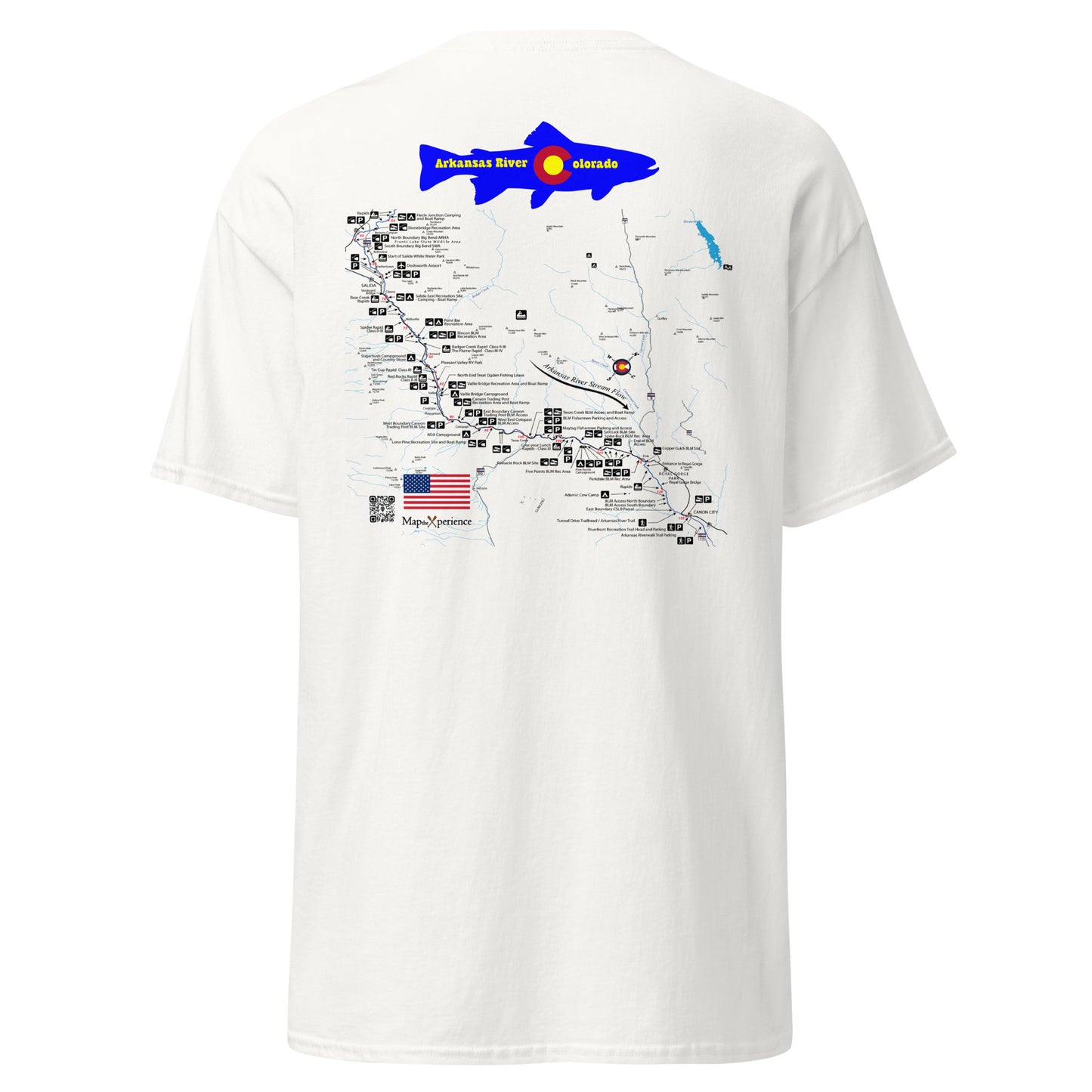 Arkansas River, Colorado (Salida to Canon City) Performance Short Sleeve T Shirt