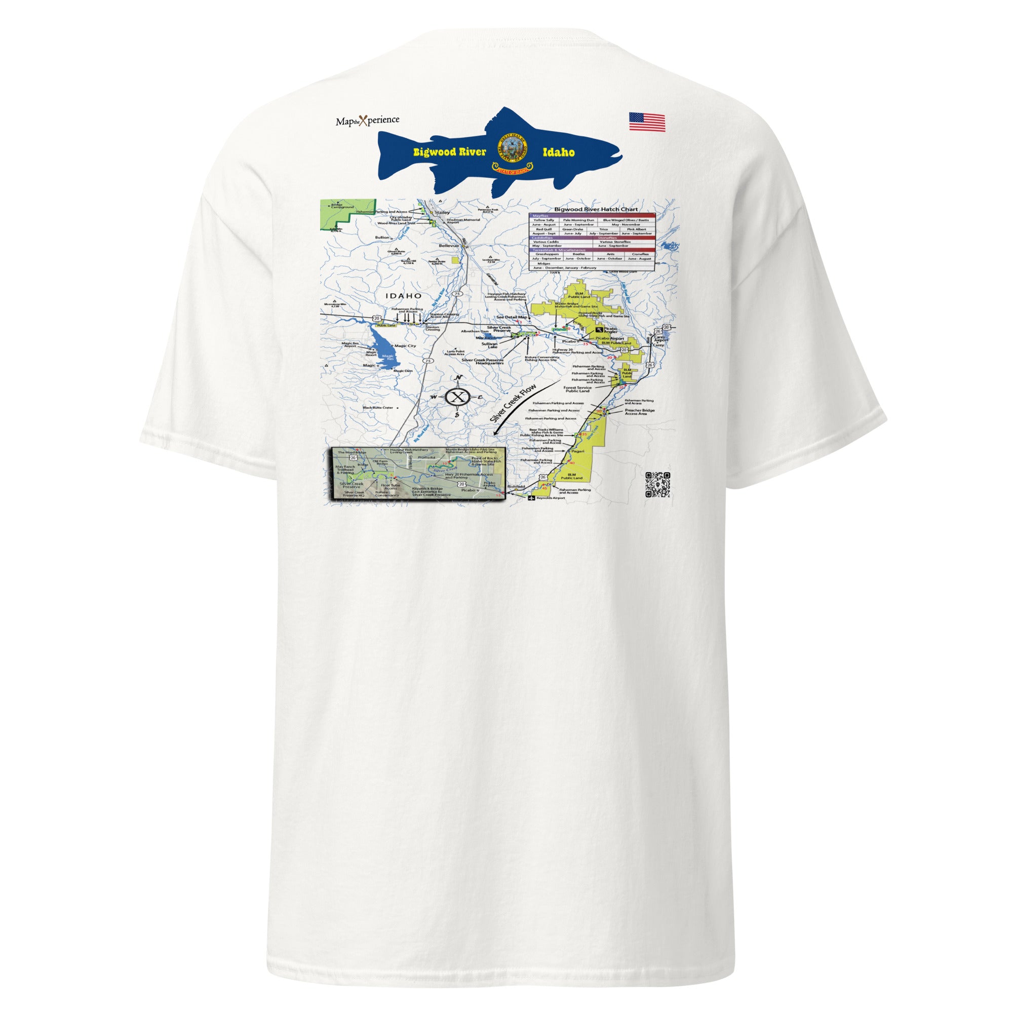 Bigwood River, Idaho (Lower Section)  Performance Short Sleeve T Shirt