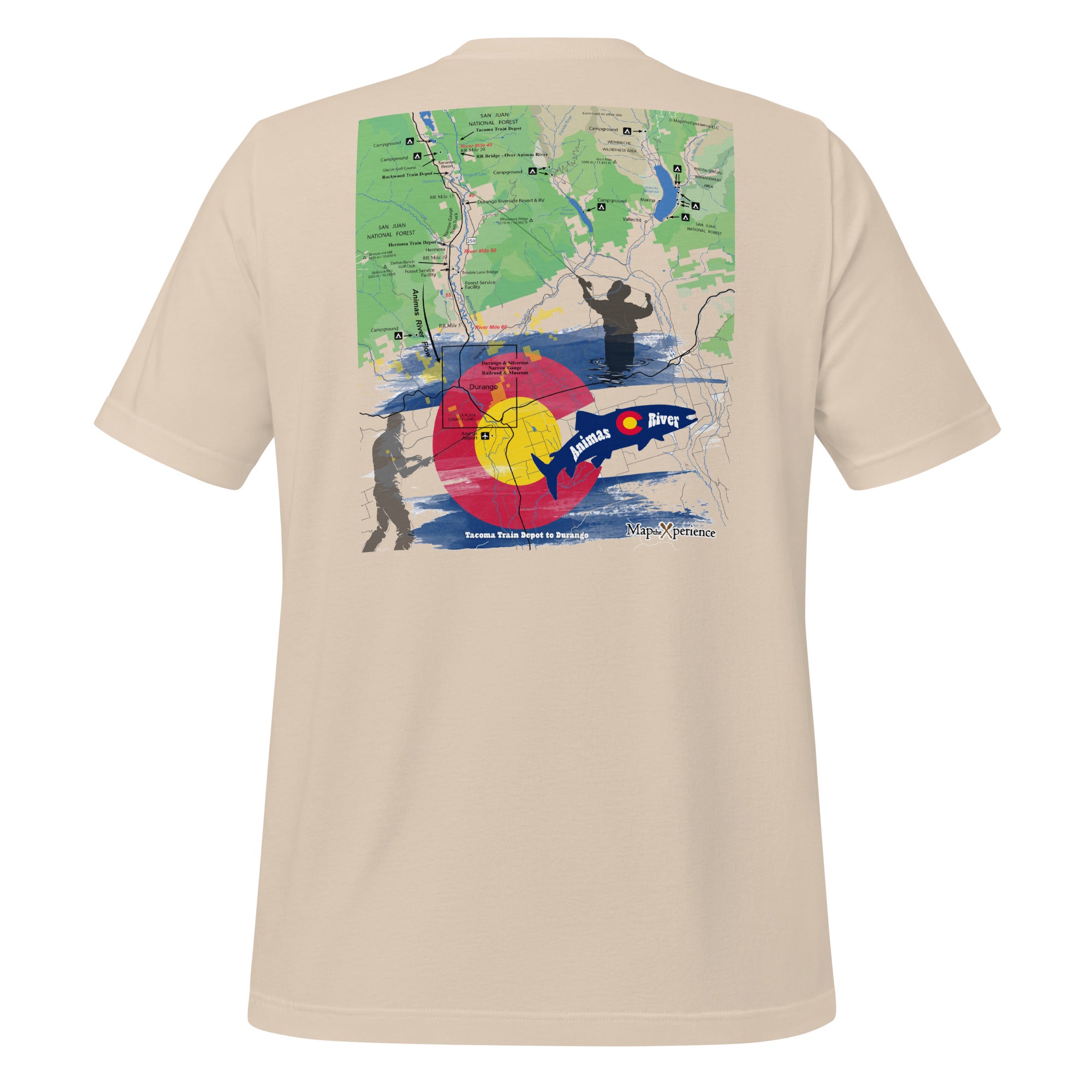 Animas River Lower, Colorado Performance t-shirt
