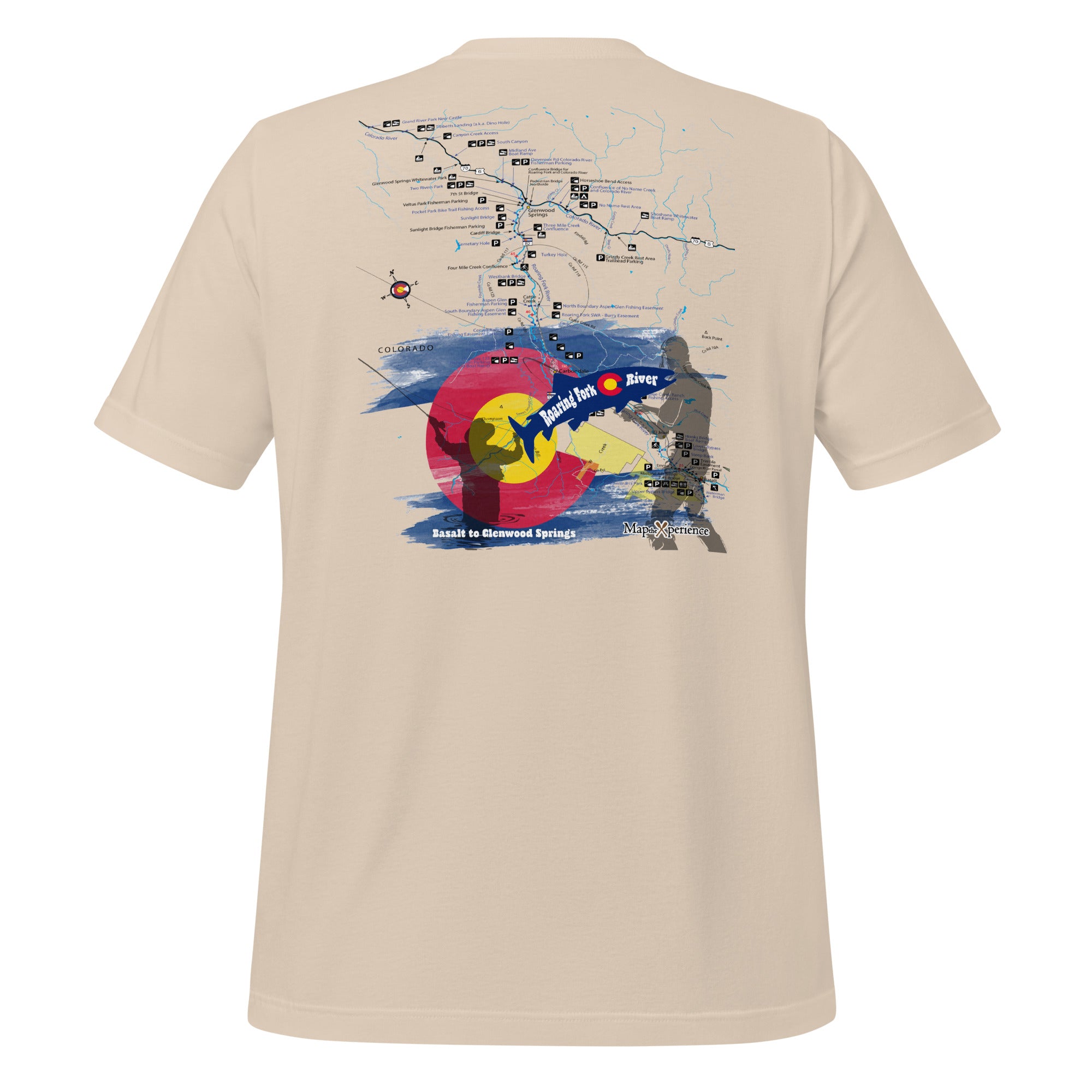 Roaring Fork River Lower, Colorado Performance t-shirt