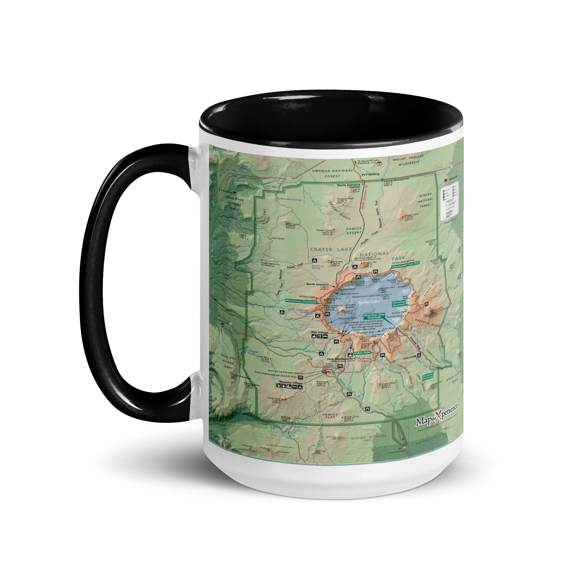 Crater Lake National Park Mug with Black Inside