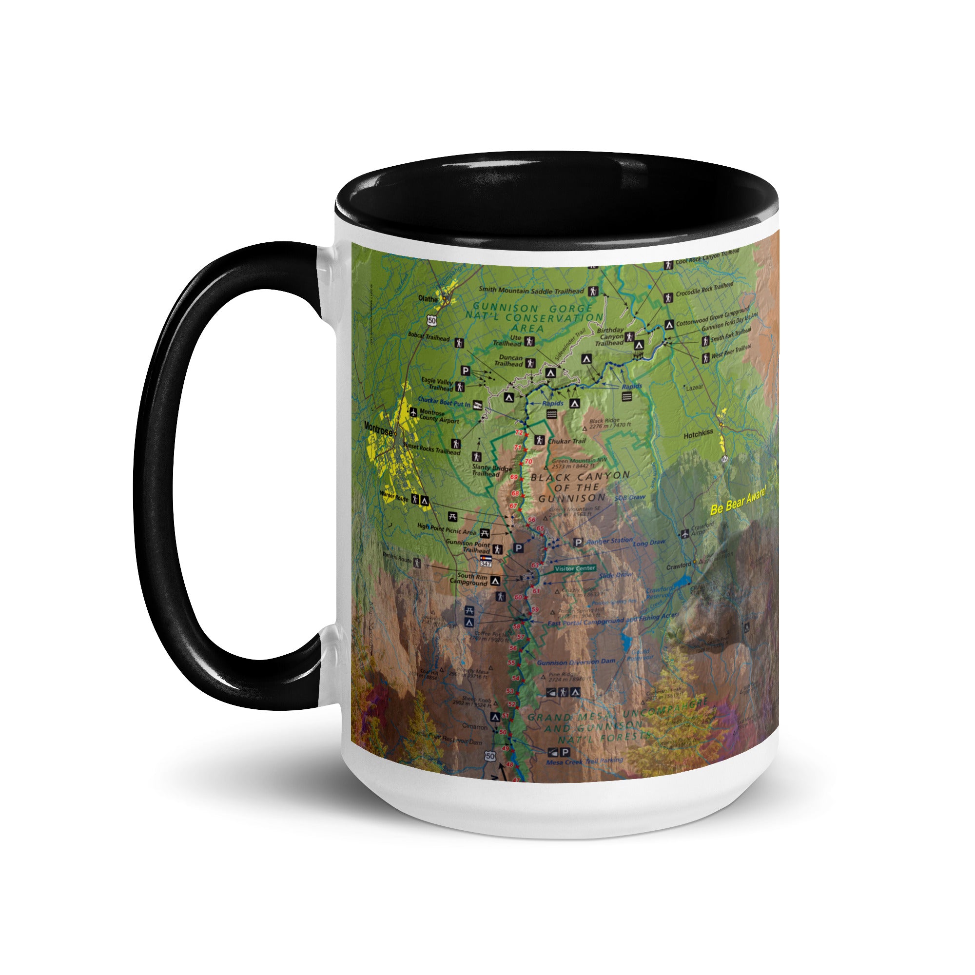 Black Canyon of the Gunnison National Park Mug with Black Inside