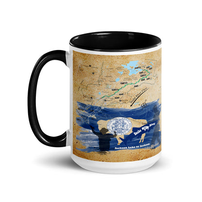Snake River, Wyoming Mug with Black Inside