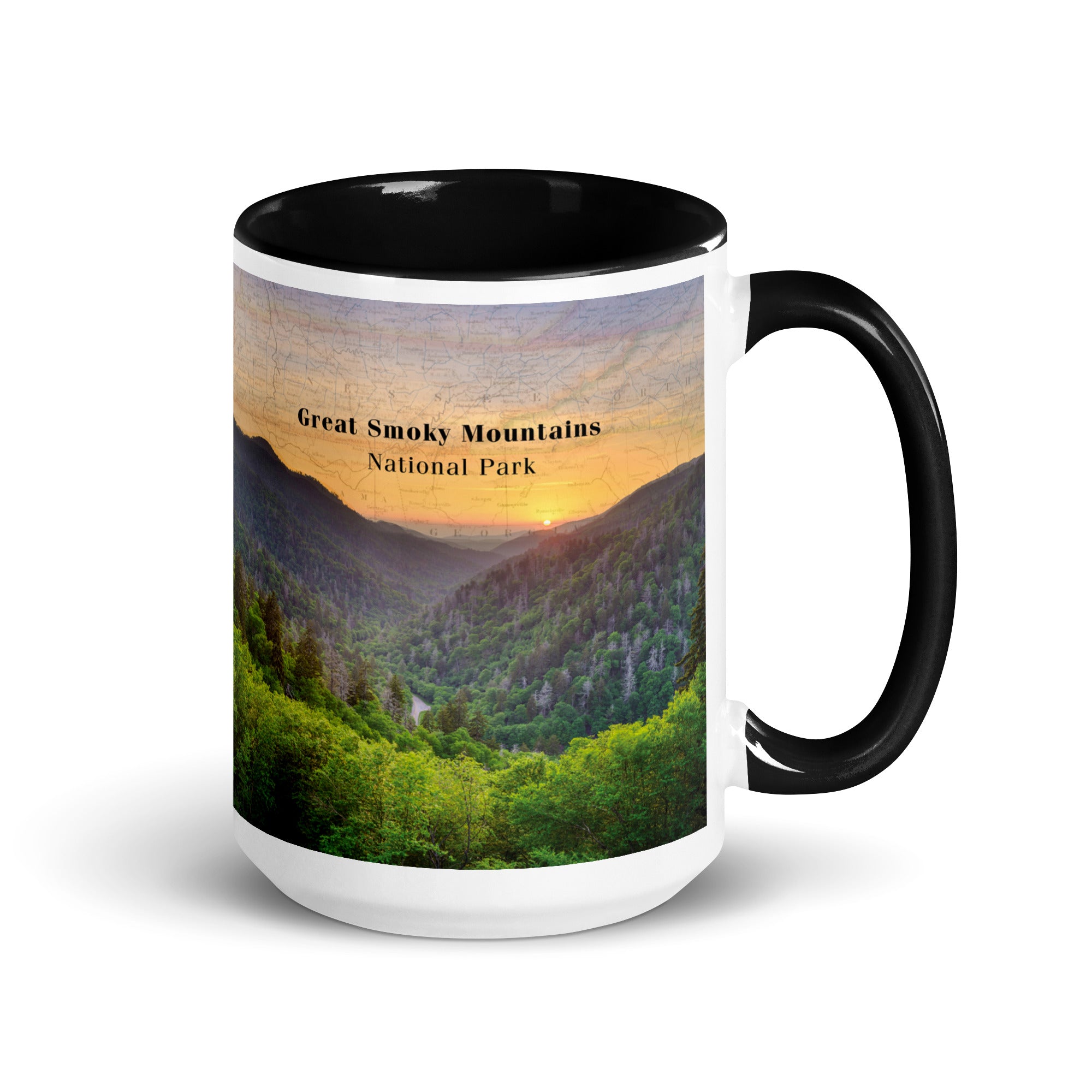 Great Smoky Mountains National Park Mug with Black Inside