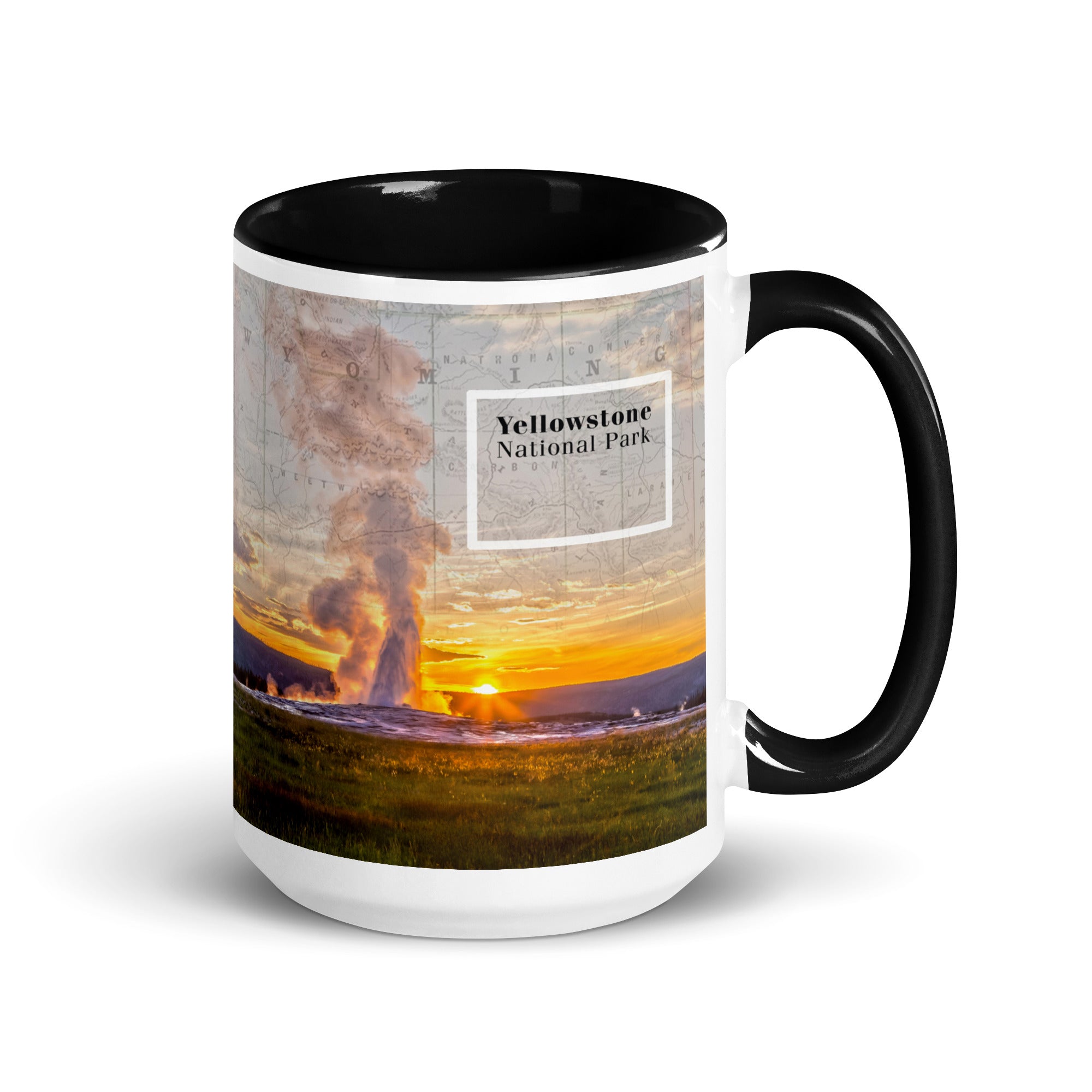 Yellowstone National Park Mug with Black Inside