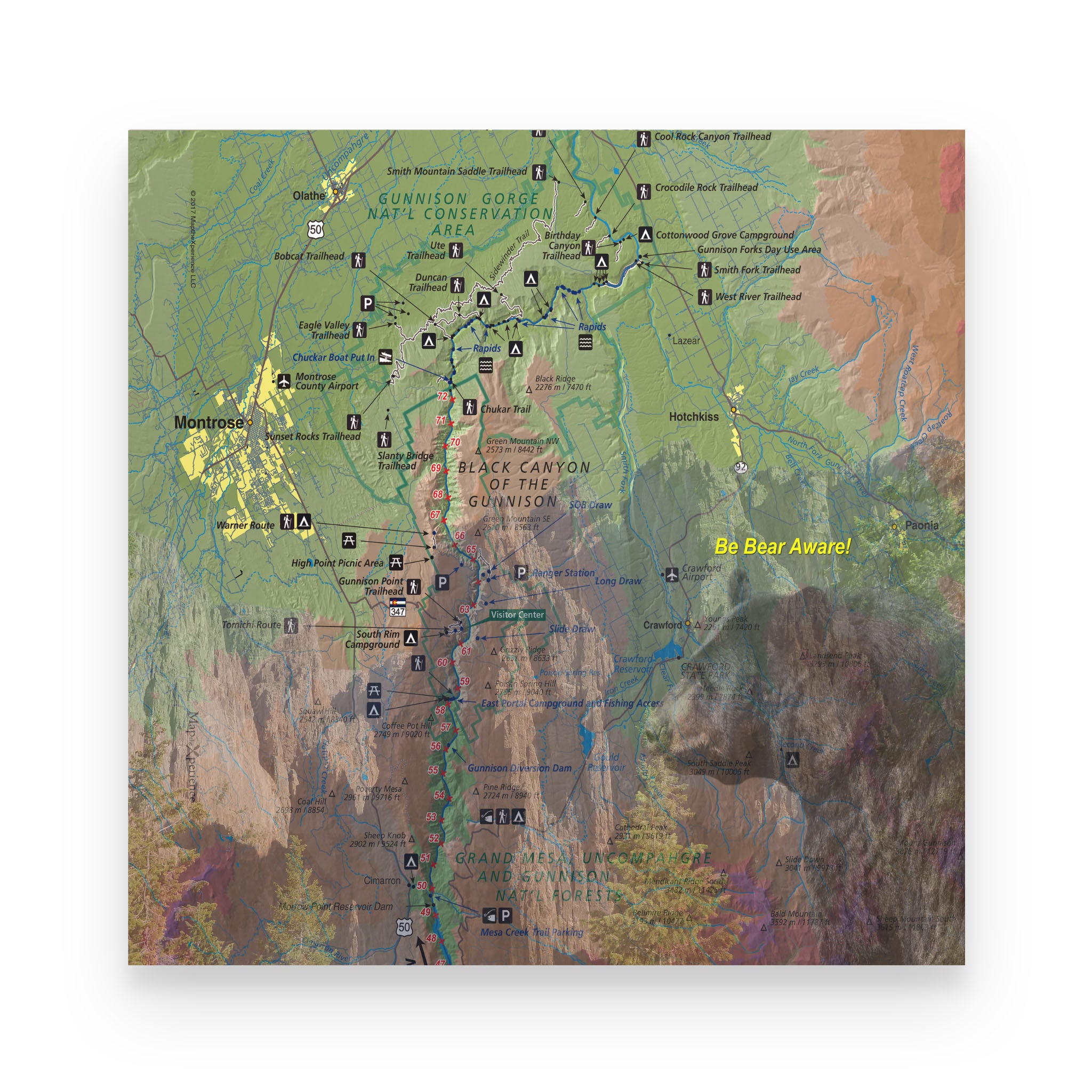 Black Canyon of the Gunnison National Park Map Poster | Free Mobile Map