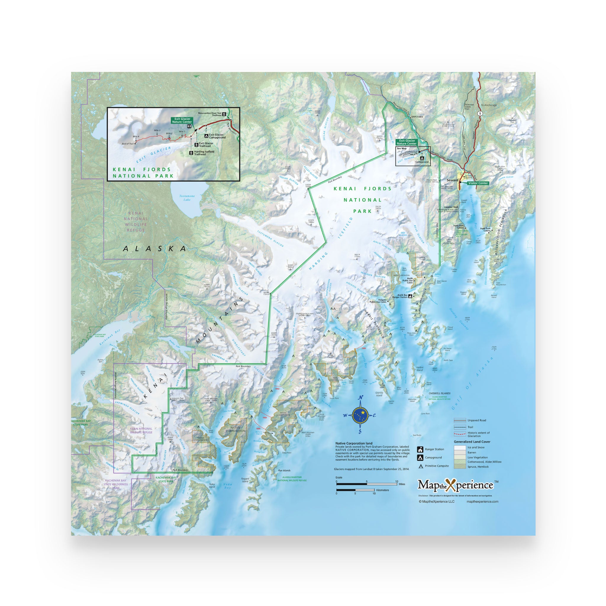 Kenai Fjords National Park Map Poster | Free Mobile Map