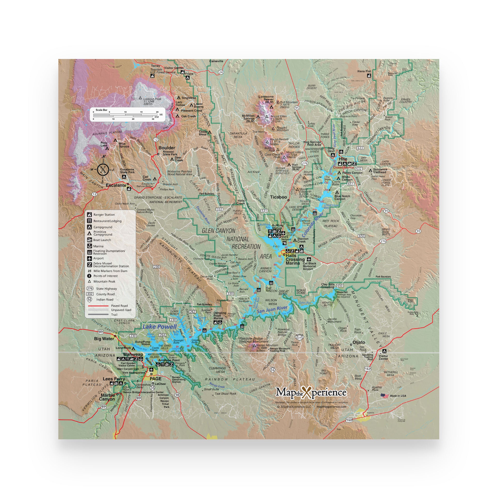 Lake Powell Map Poster | Free Mobile Map