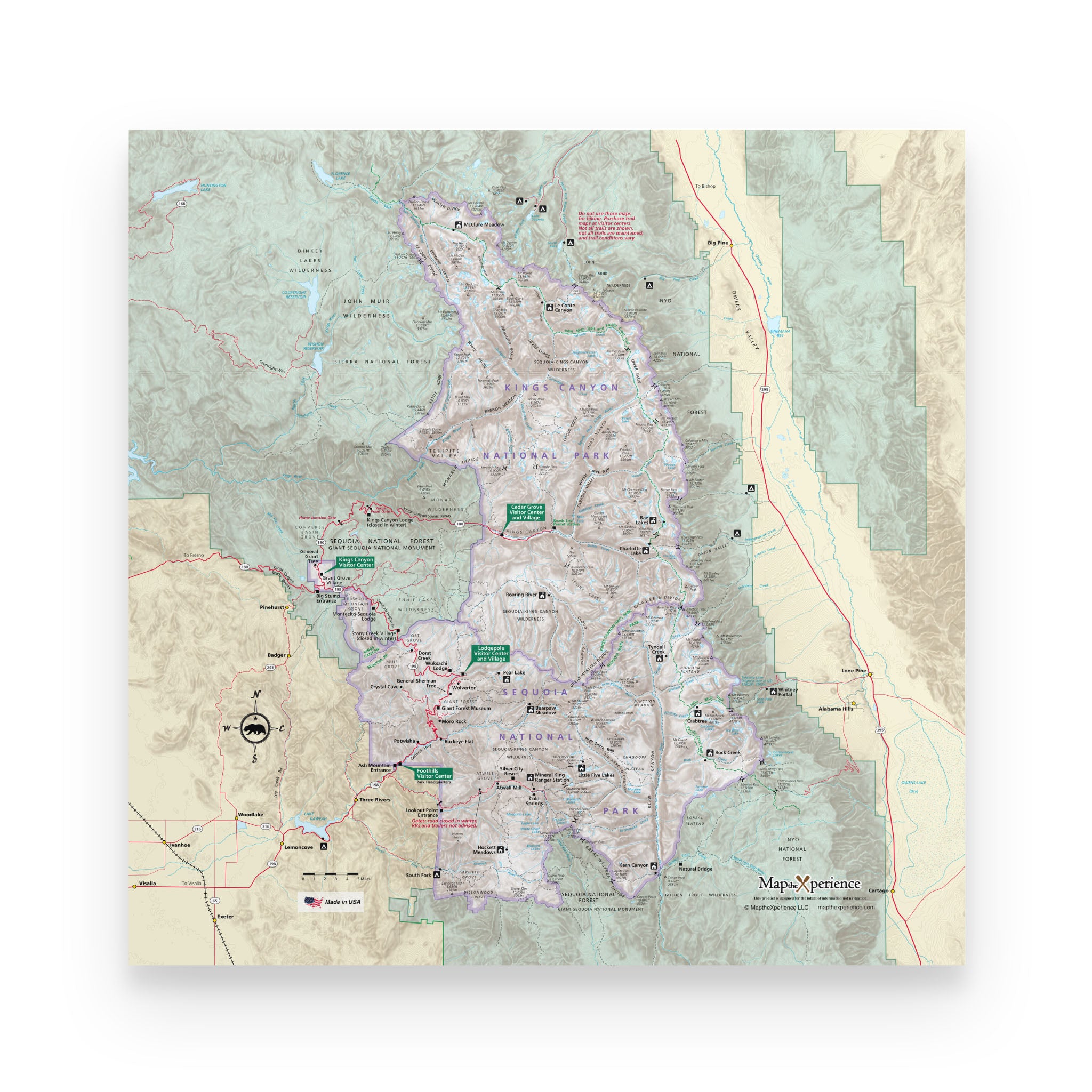 Sequoia National Park Map Poster | Free Mobile Map