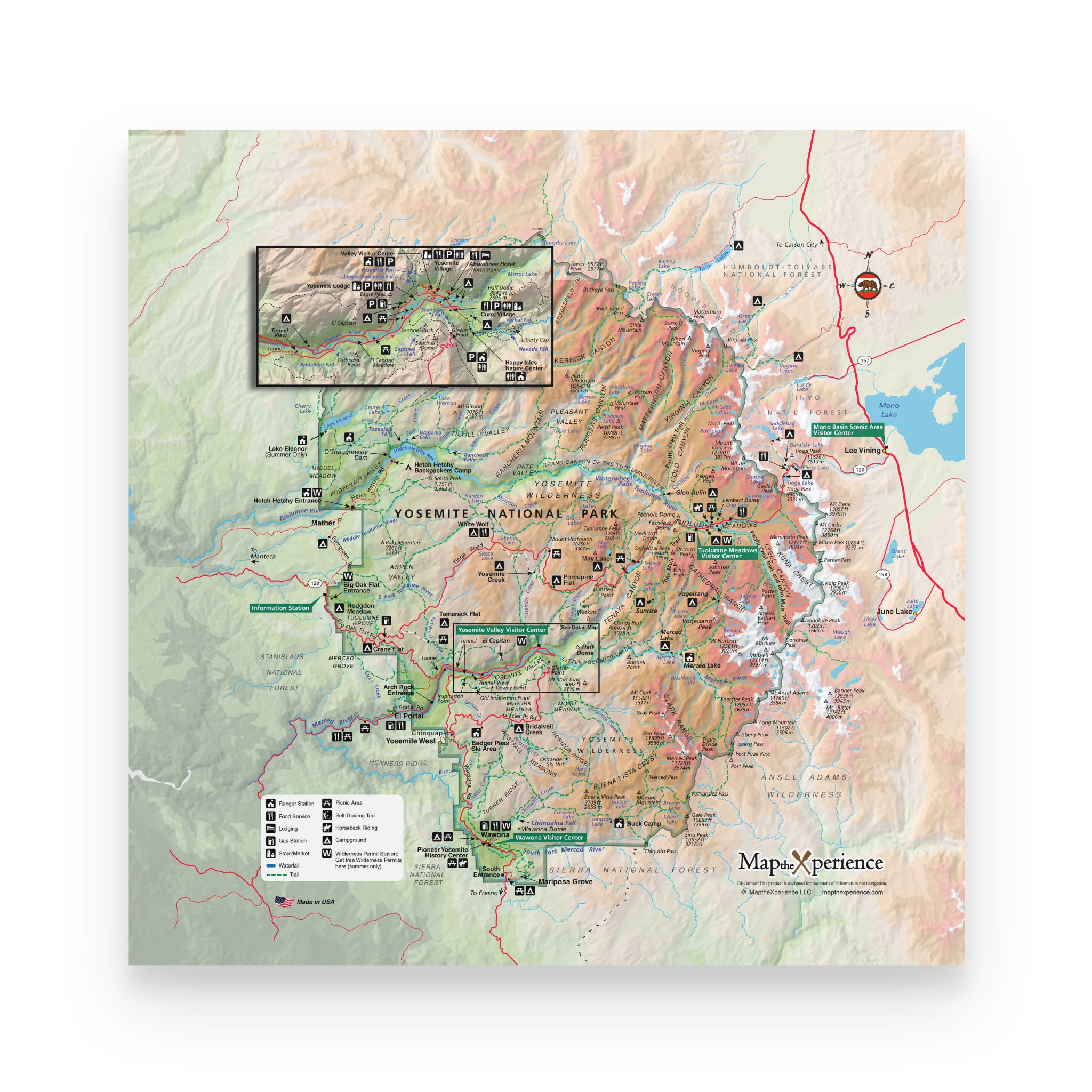 Yosemite National Park Map Poster | Free Mobile Map