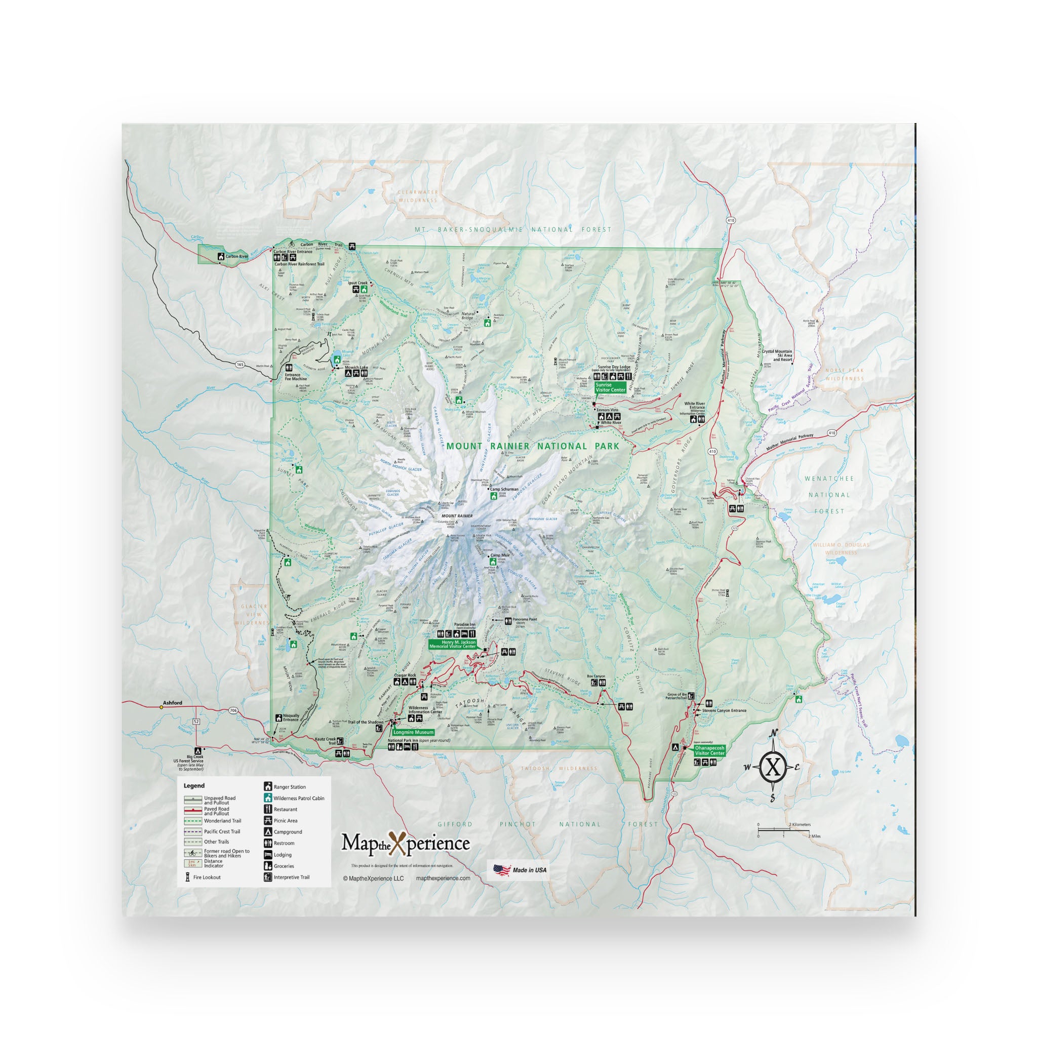 Mount Rainier National Park Map Poster | Free Mobile Map