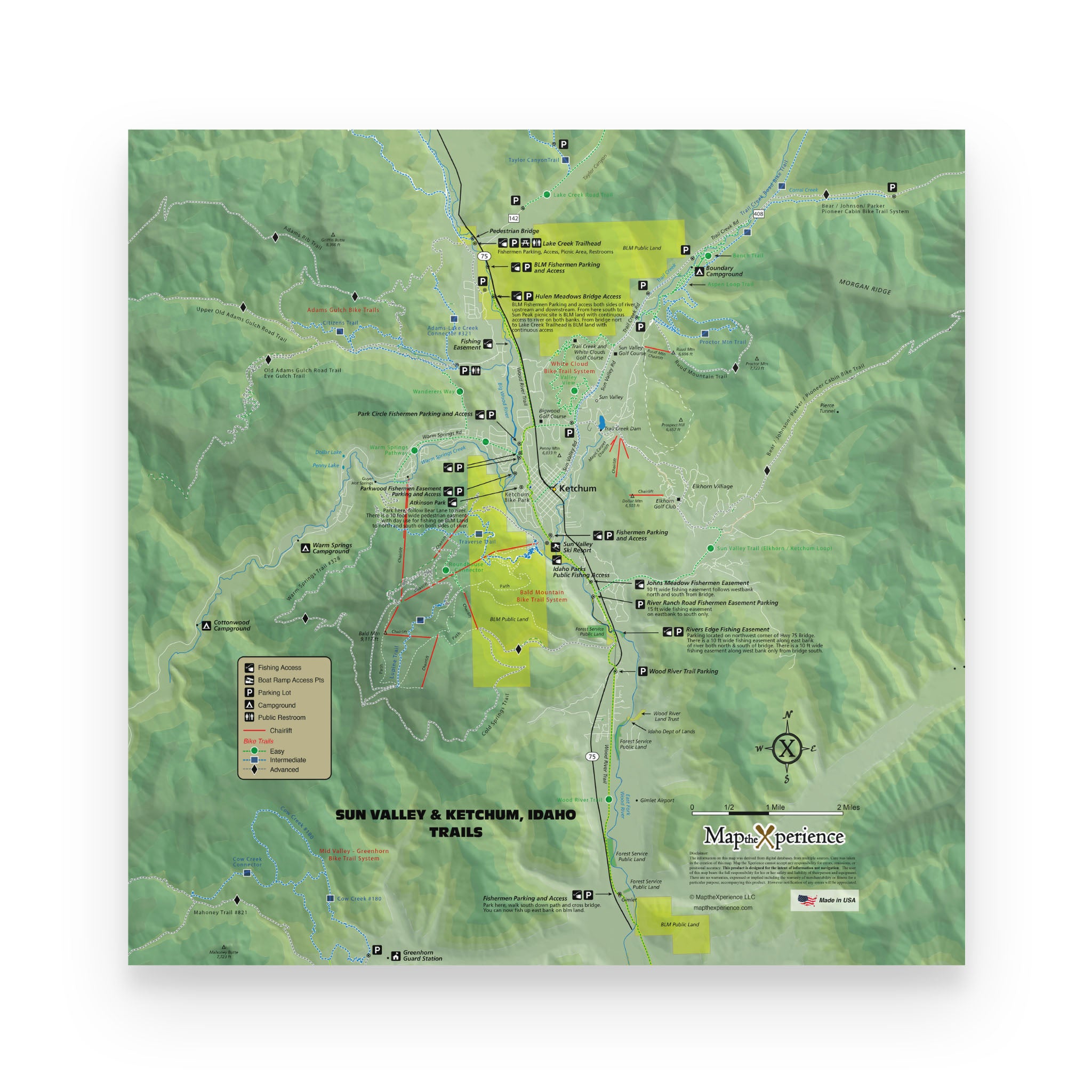 Sun Valley Trails Map Poster | Free Mobile Map