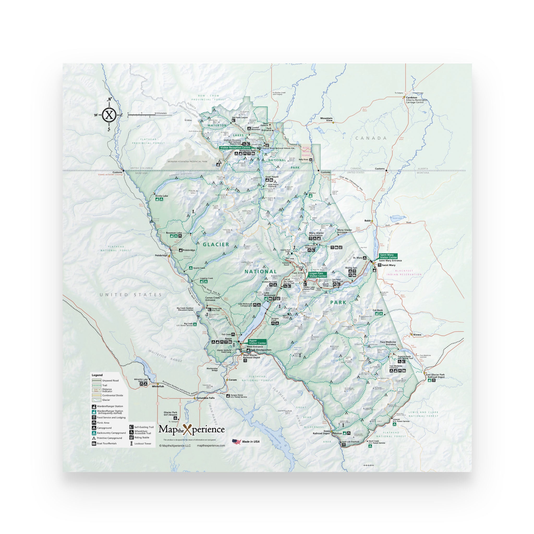 Glacier National Park Map Poster | Free Mobile Map