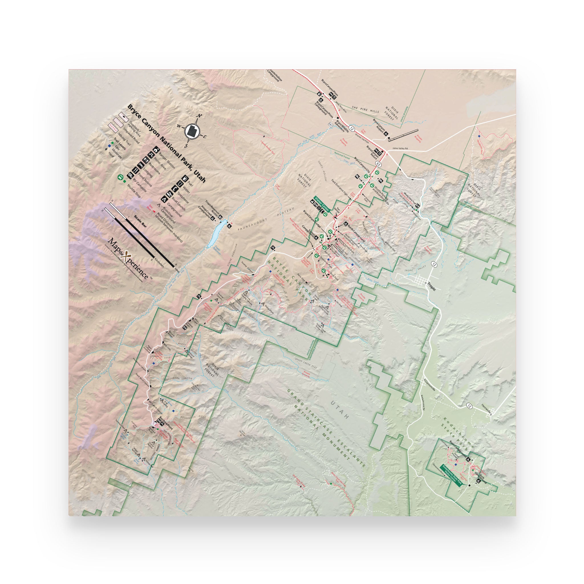 Bryce Canyon National Park Map Poster | Free Mobile Map