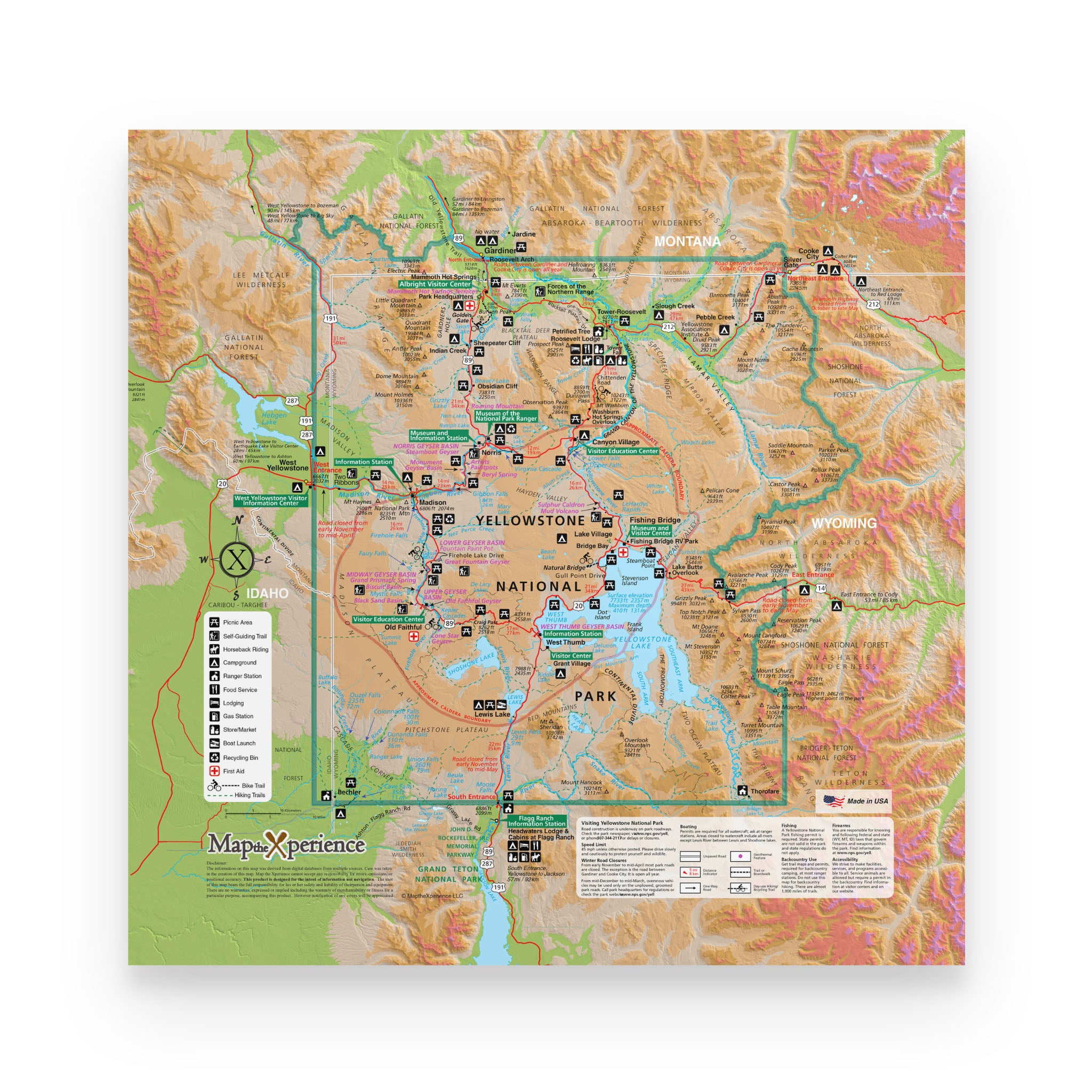 Yellowstone National Park Map Poster | Free Mobile Map