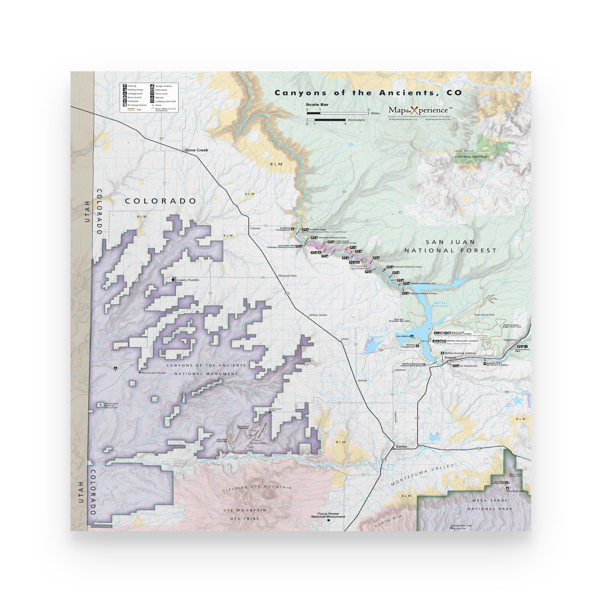Canyons of the Ancients National Monument Map Poster | Free Mobile Map