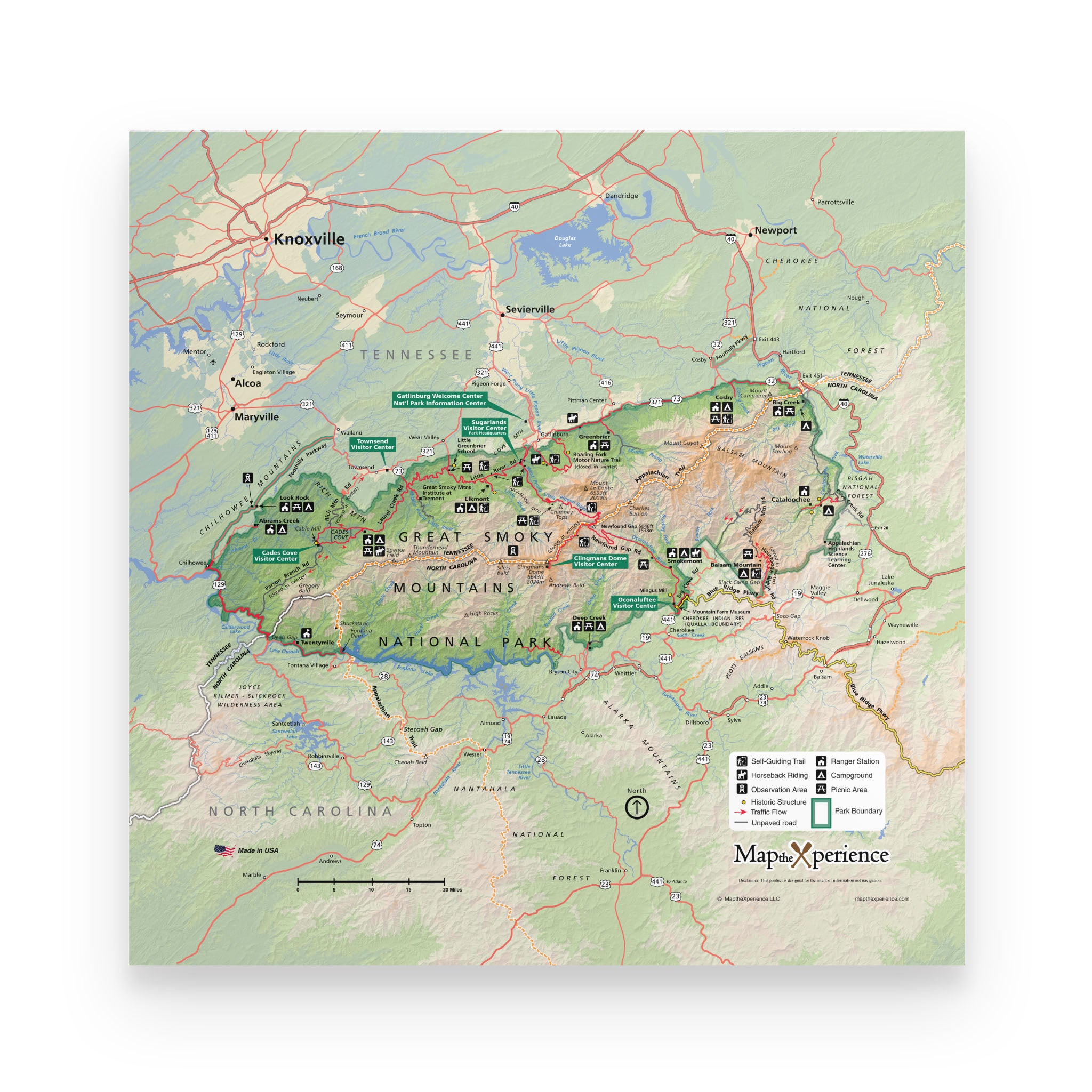 Great Smoky Mountains National Park Map Poster | Free Mobile Map